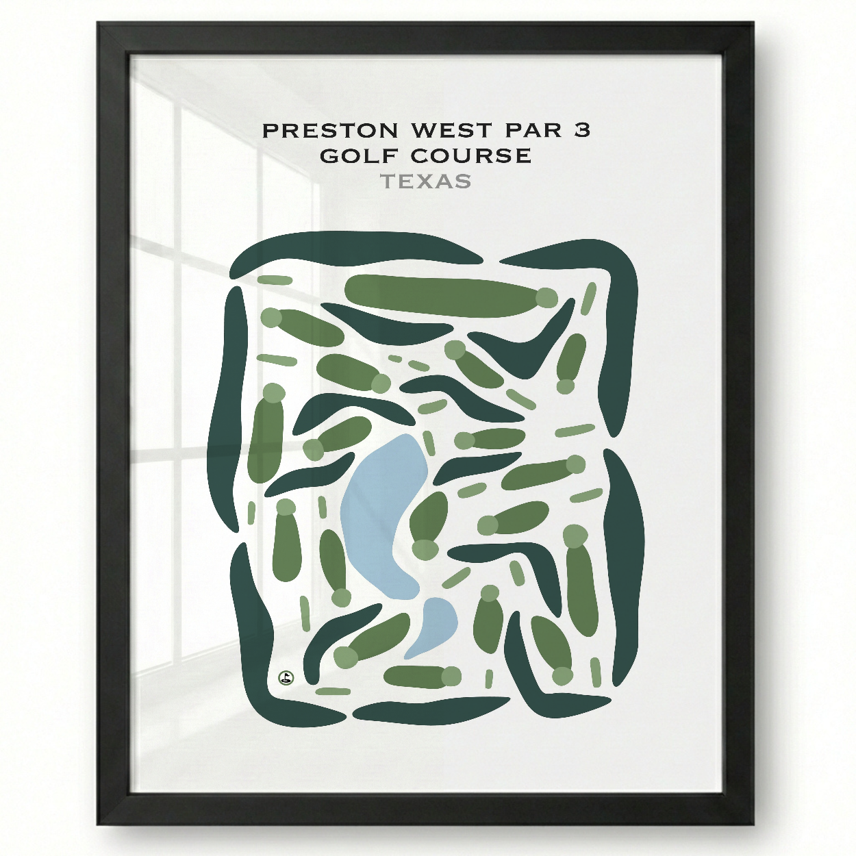 Preston West Par 3 Golf Course, Texas - Printed Golf Courses