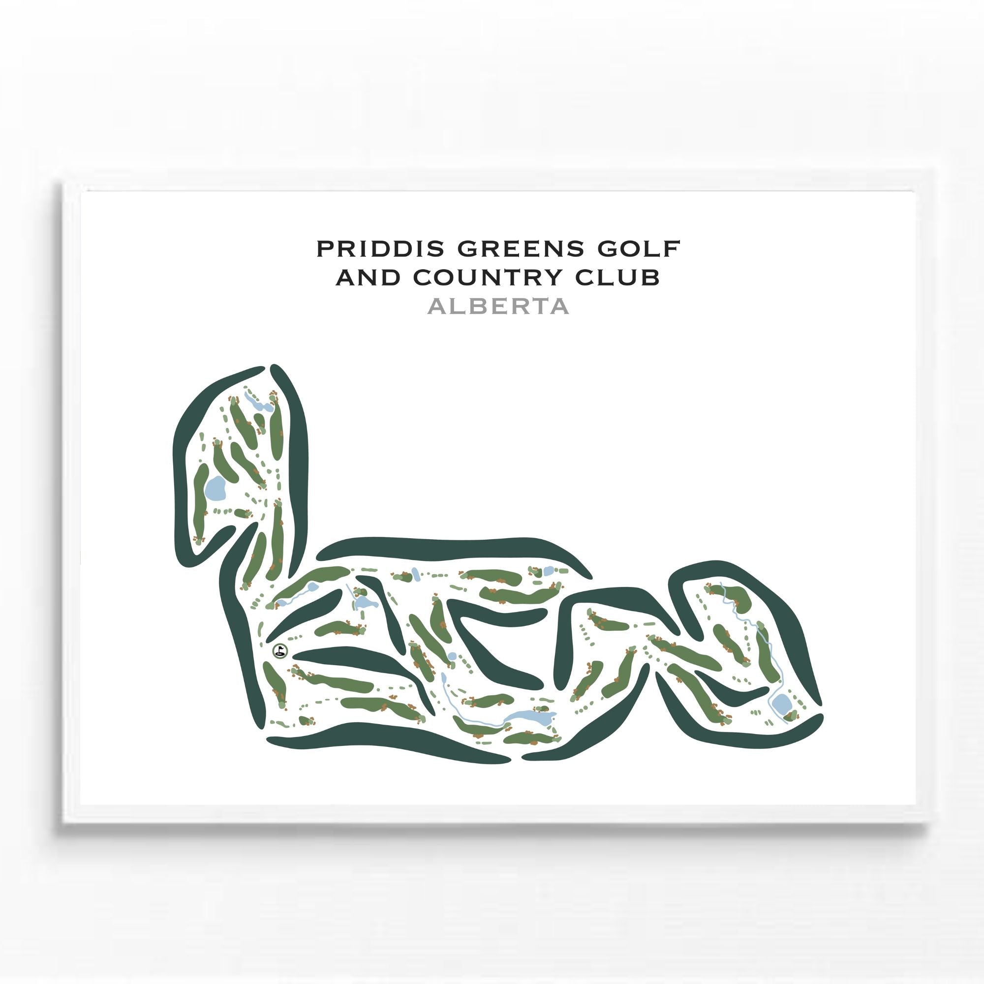 Priddis Greens Golf and Country Club, Alberta, Canada - Printed Golf Courses