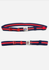 THE BYRD GOLF BELT - Blue/Red Stripe