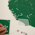 United States Push Pin Map: Top 250 Golf Courses (Green)