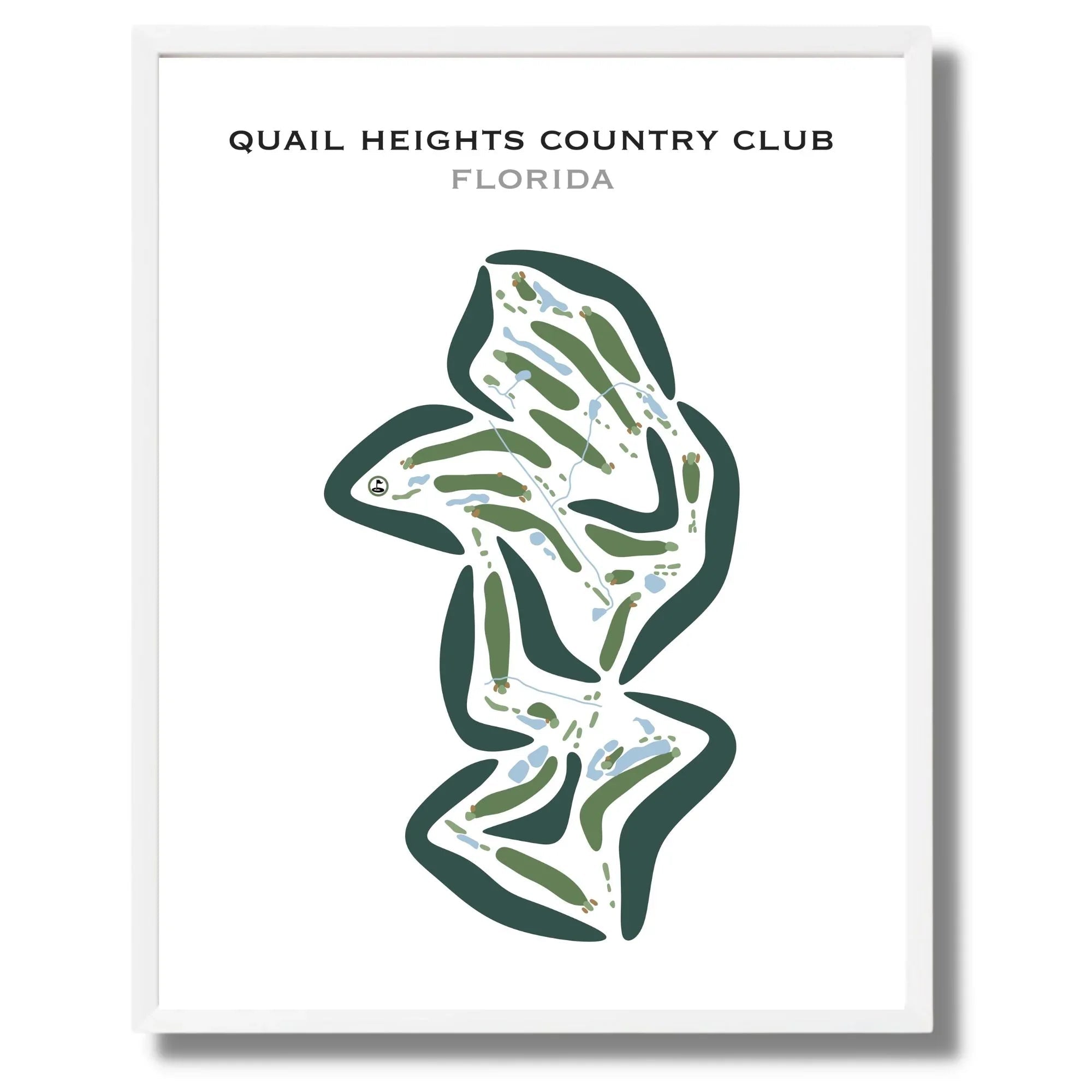 Quail Heights Country Club, Florida - Printed Golf Courses