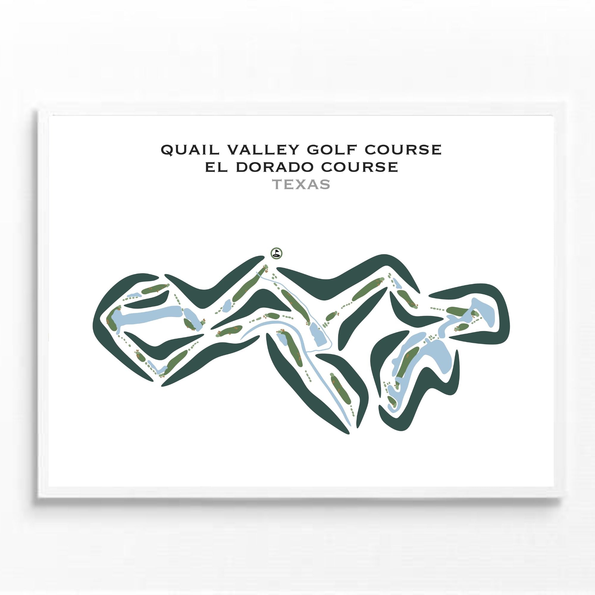Quail Valley Golf Course - El Dorado Course, Texas - Printed Golf Courses