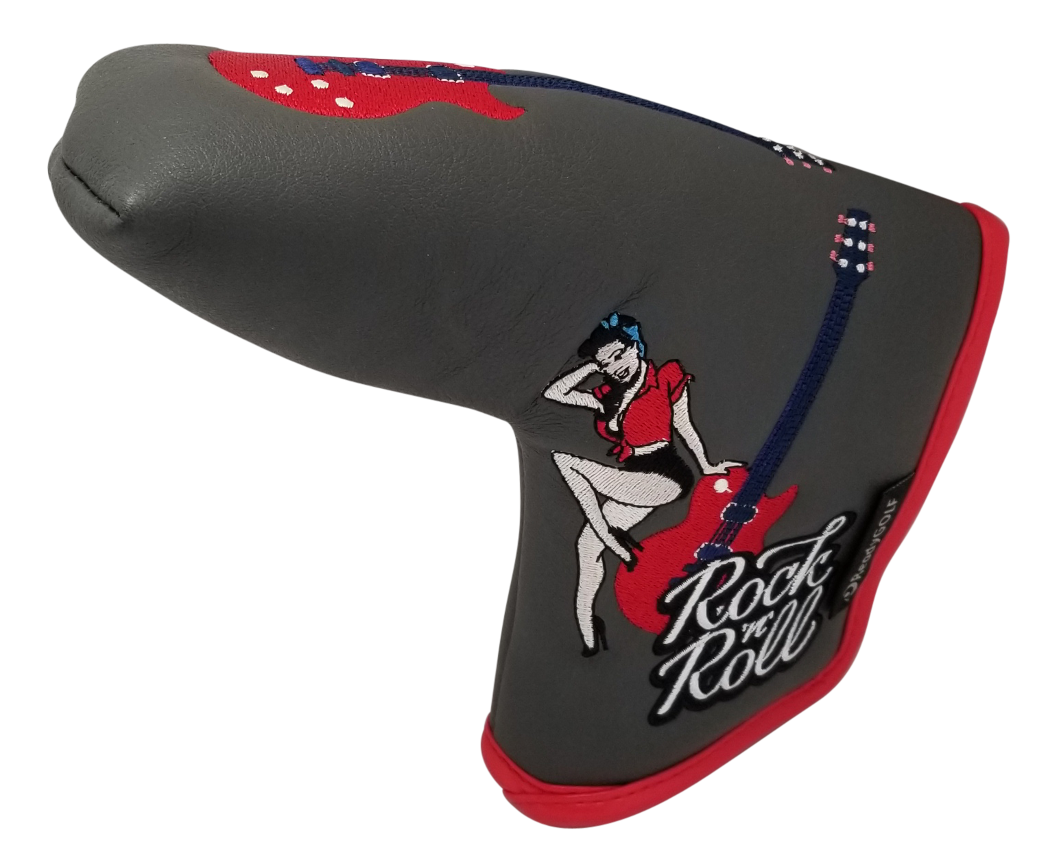 Rock 'N' Roll Embroidered Blade Putter Cover by ReadyGOLF