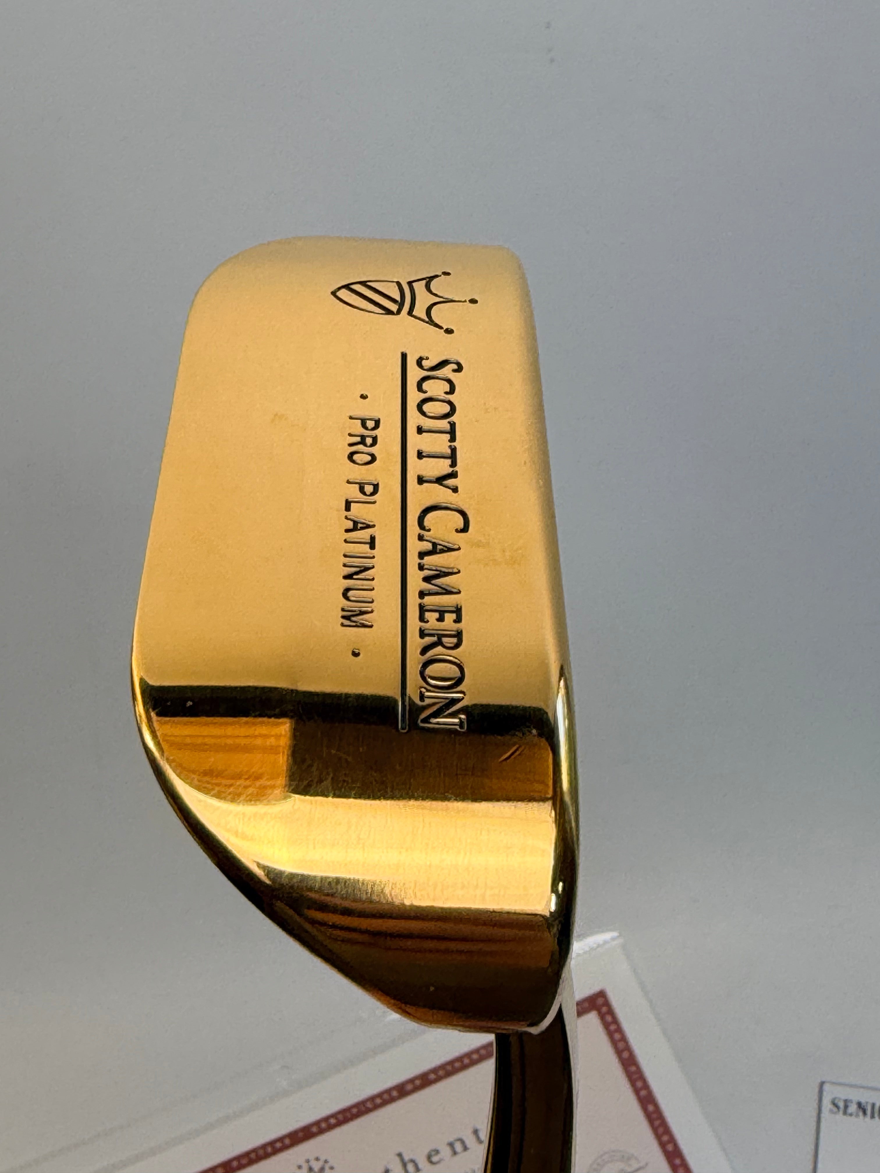 Scotty Cameron Gold Del Mar III 2001 Senior Players Victory Putter COA Plaque