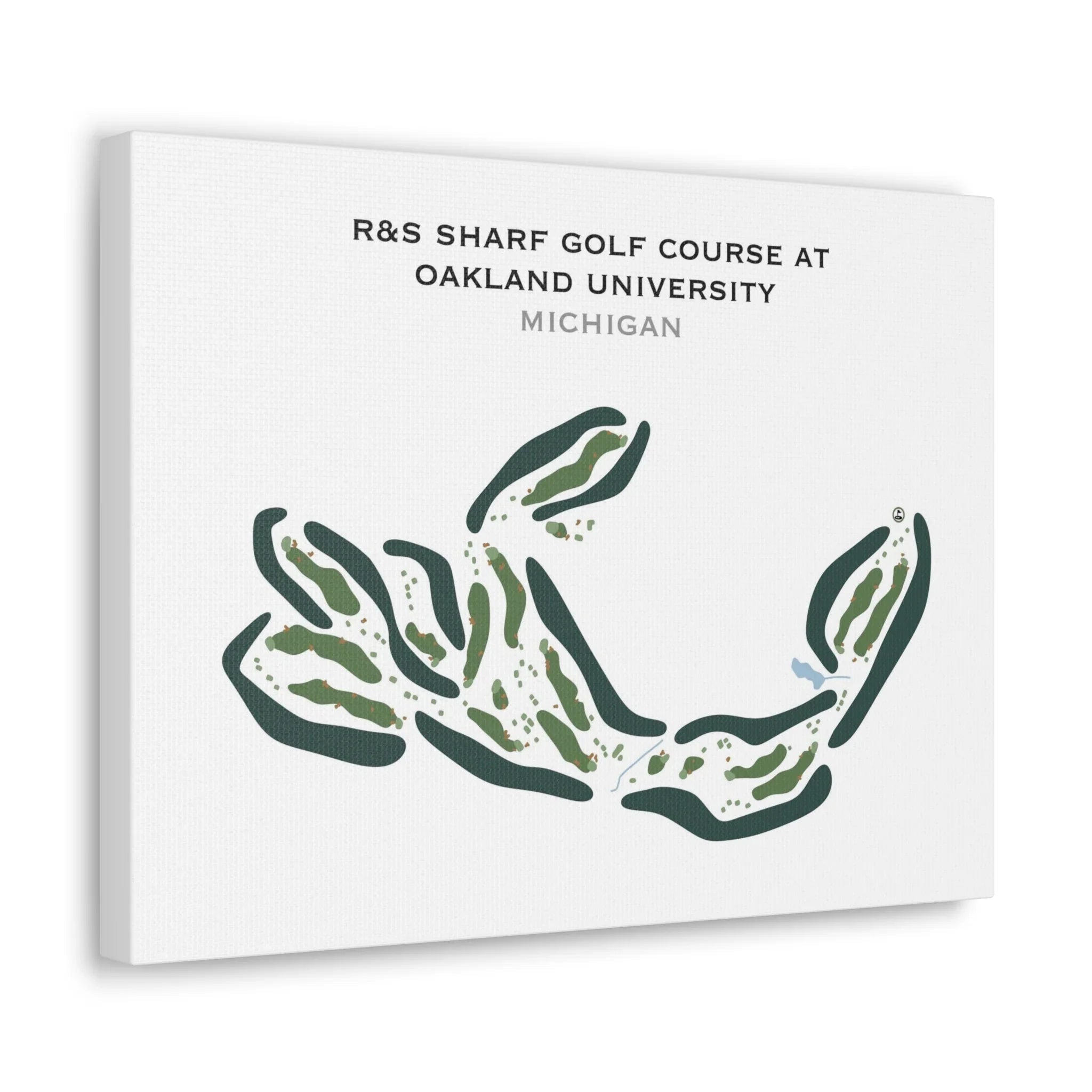 R&S Sharf Golf Course at Oakland University, Michigan - Printed Golf Courses