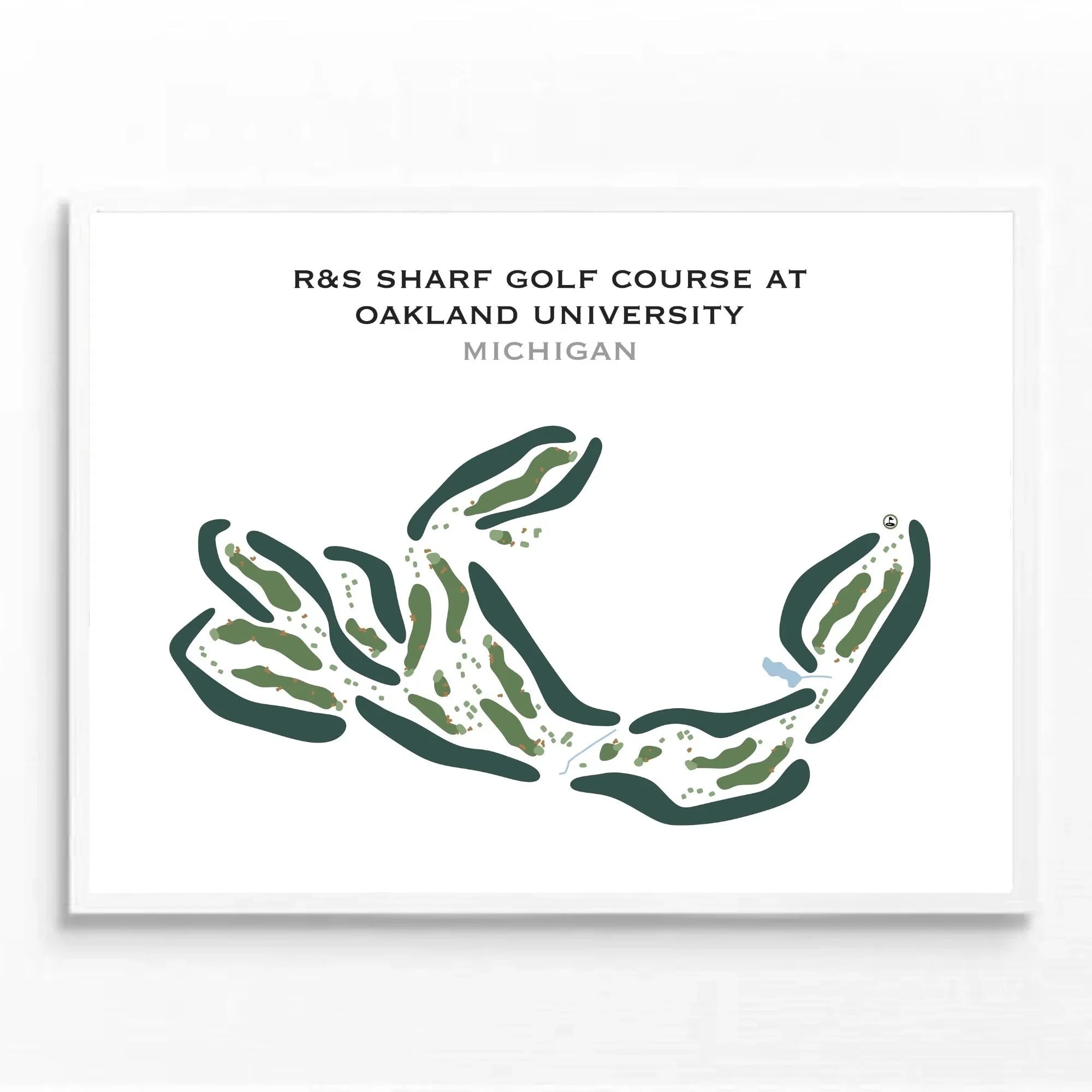 R&S Sharf Golf Course at Oakland University, Michigan - Printed Golf Courses