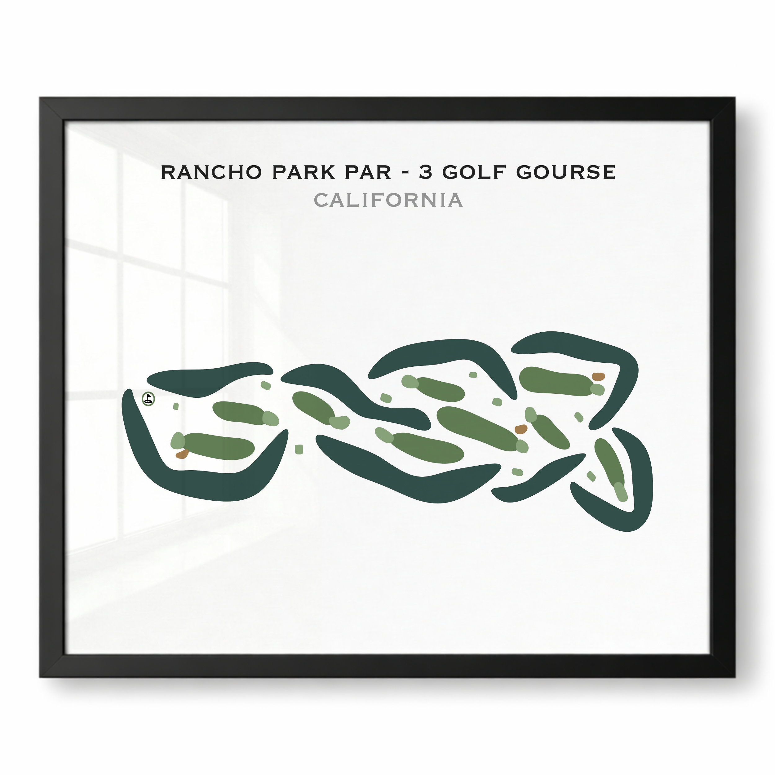 Rancho Park Par - 3 Golf Course, California - Printed Golf Courses