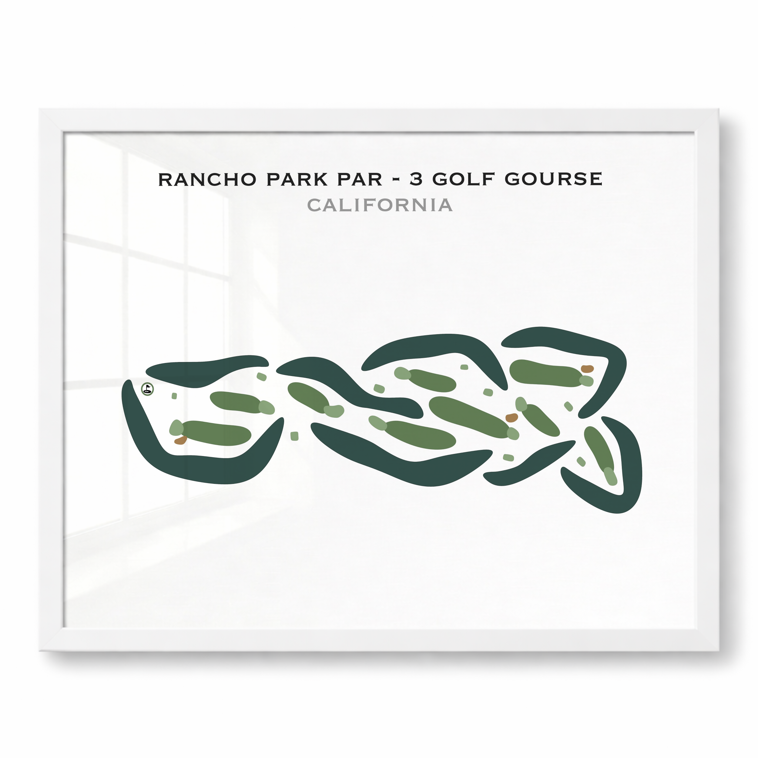 Rancho Park Par - 3 Golf Course, California - Printed Golf Courses