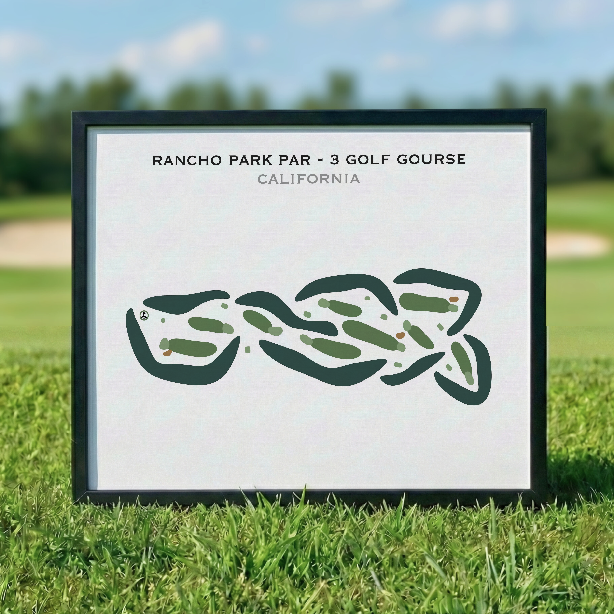 Rancho Park Par - 3 Golf Course, California - Printed Golf Courses