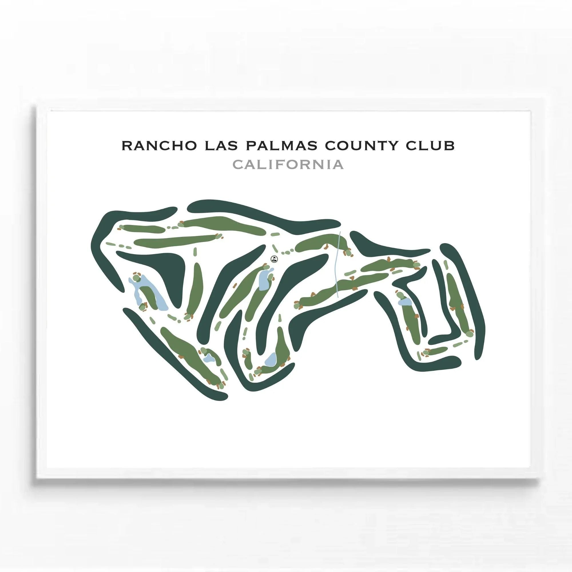 Rancho Las Palmas Country Club, California - Printed Golf Course