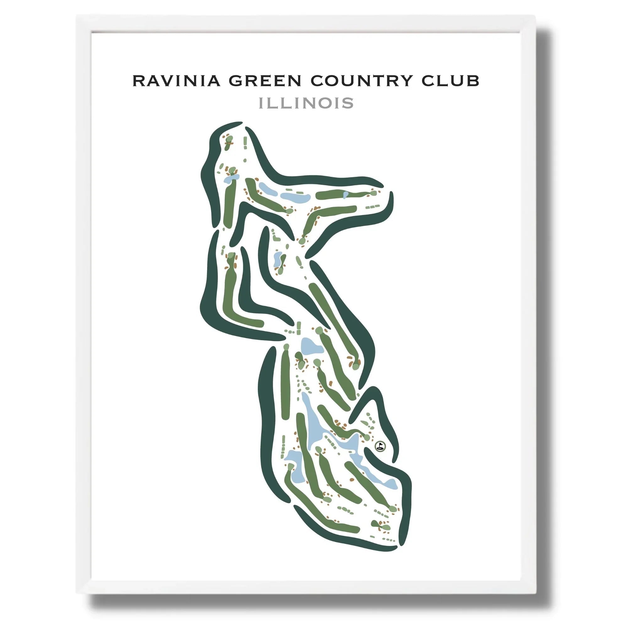 Ravinia Green Country Club, Illinois - Printed Golf Courses