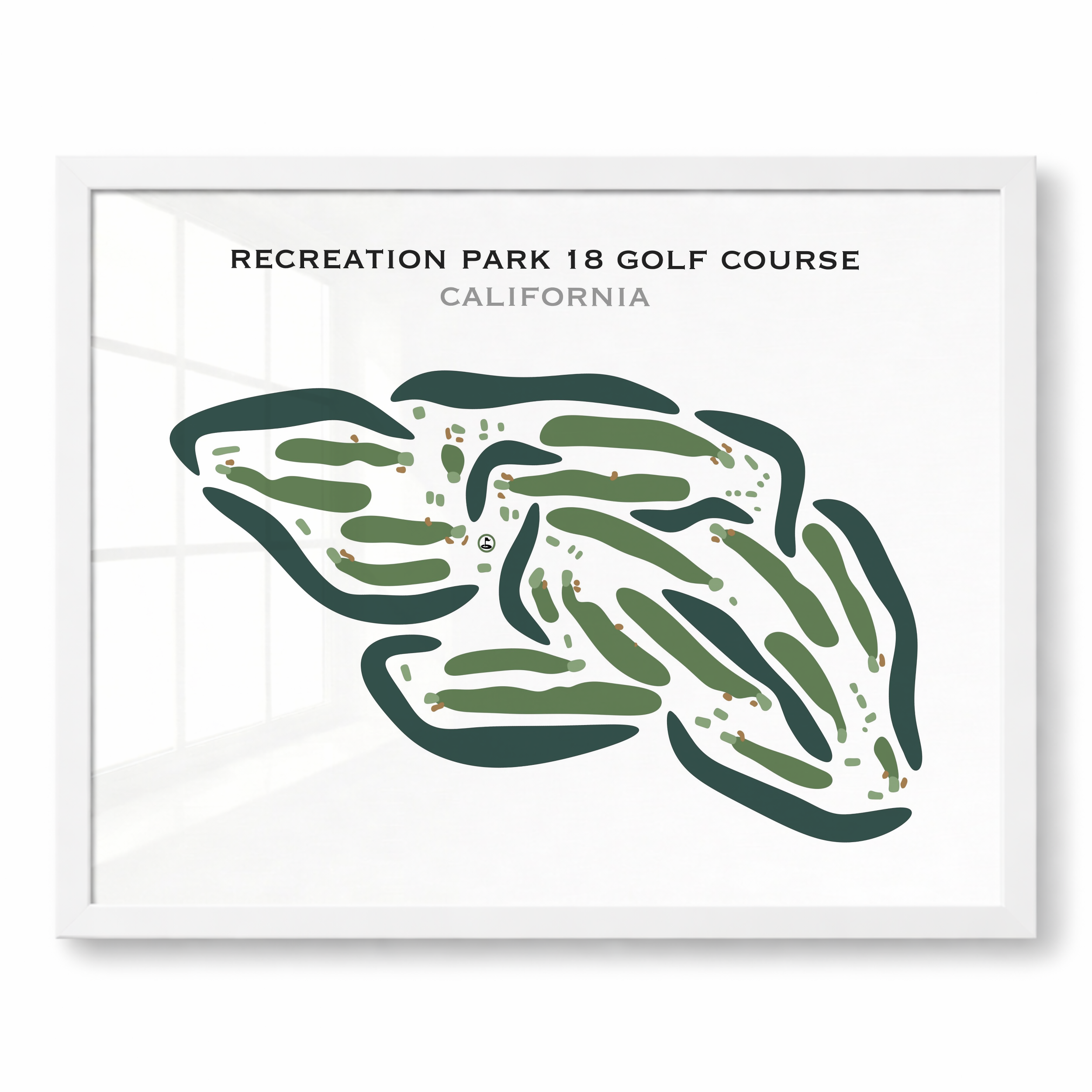 Recreation Park 18 Golf Course, California - Printed Golf Courses