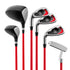 PGA TOUR® Juniors Left Handed 10 Piece Red Golf Club Set by Golfgen® for Player Heights 4'1" - 4'8" | Complete Junior Golf Club Set
