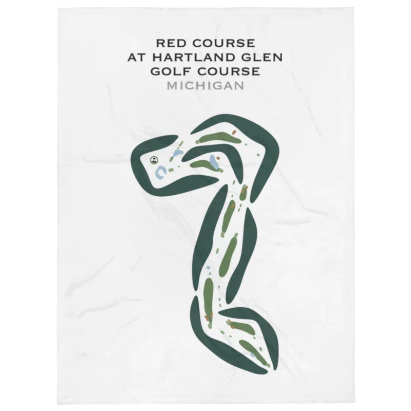 Red Course at Hartland Glen Golf Course, Michigan - Printed Golf Courses