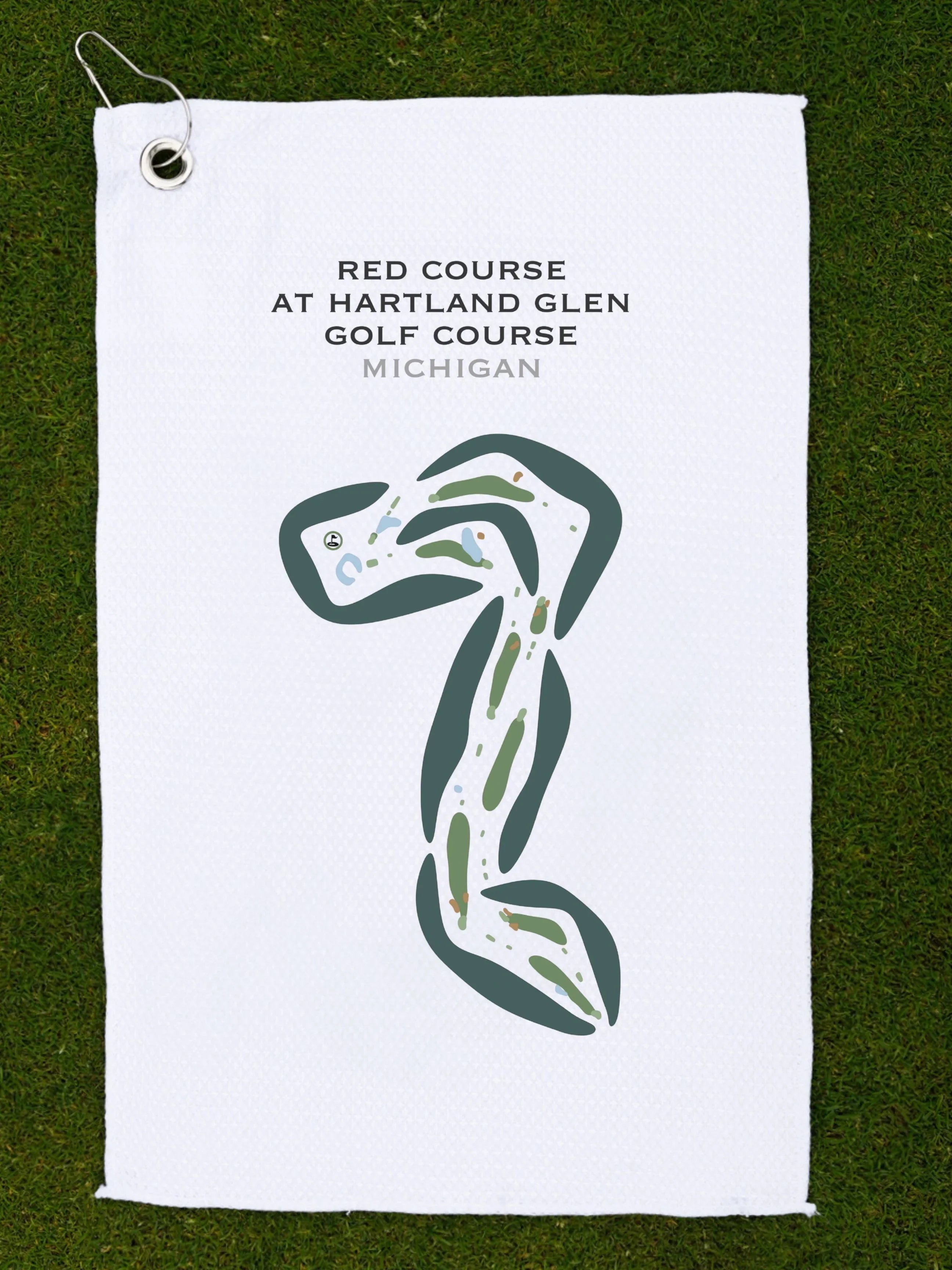 Red Course at Hartland Glen Golf Course, Michigan - Printed Golf Courses