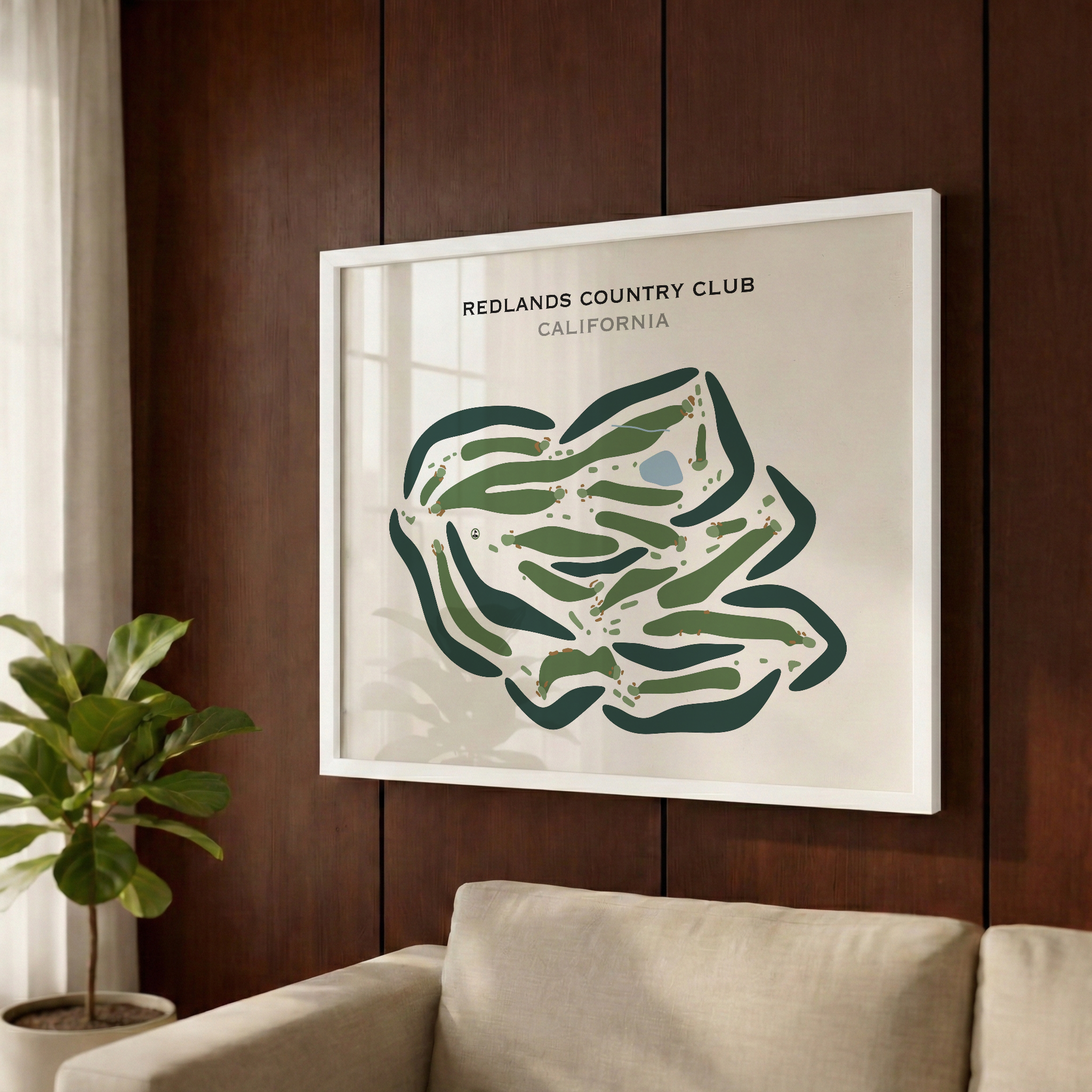 Redlands Country Club, California - Printed Golf Courses