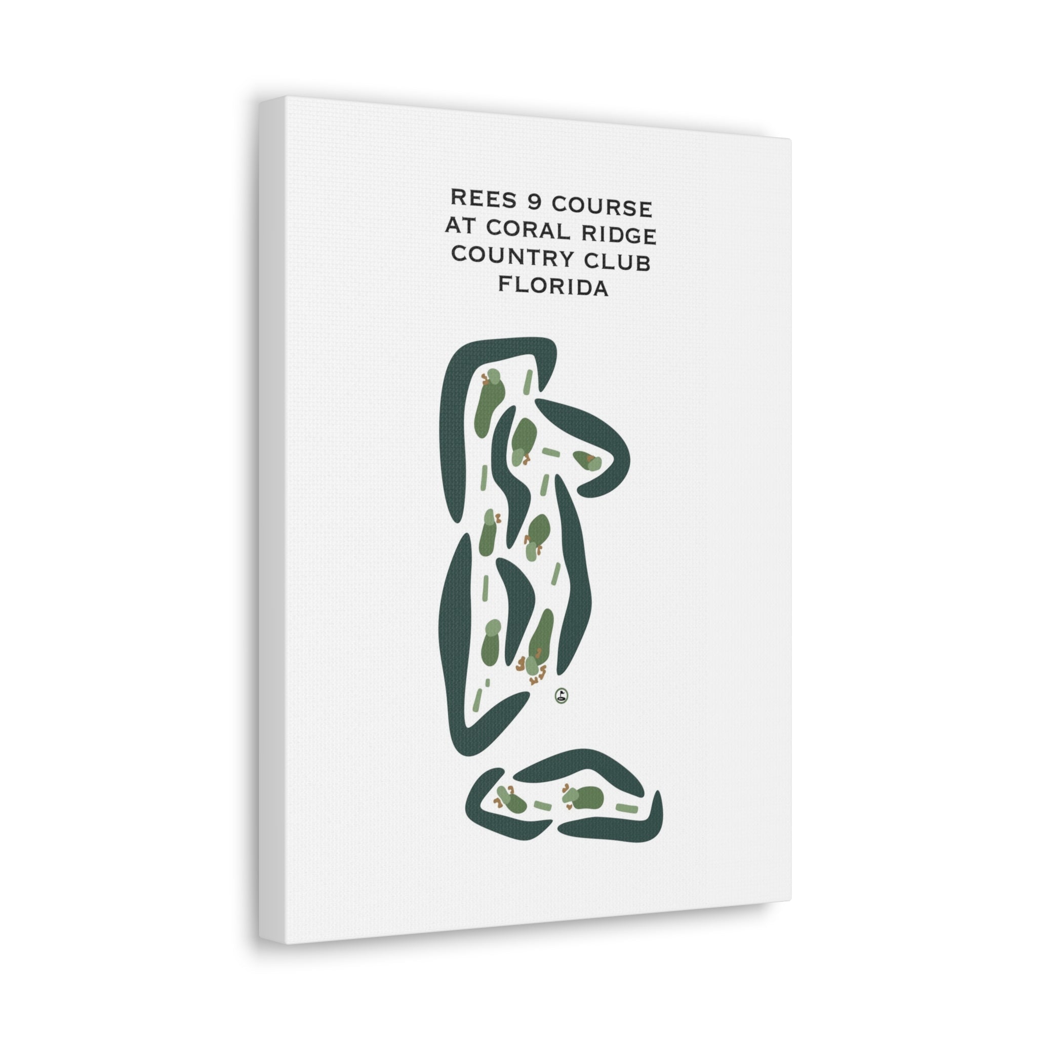 Rees 9 Course at Coral Ridge Country Club, Florida - Printed Golf Courses