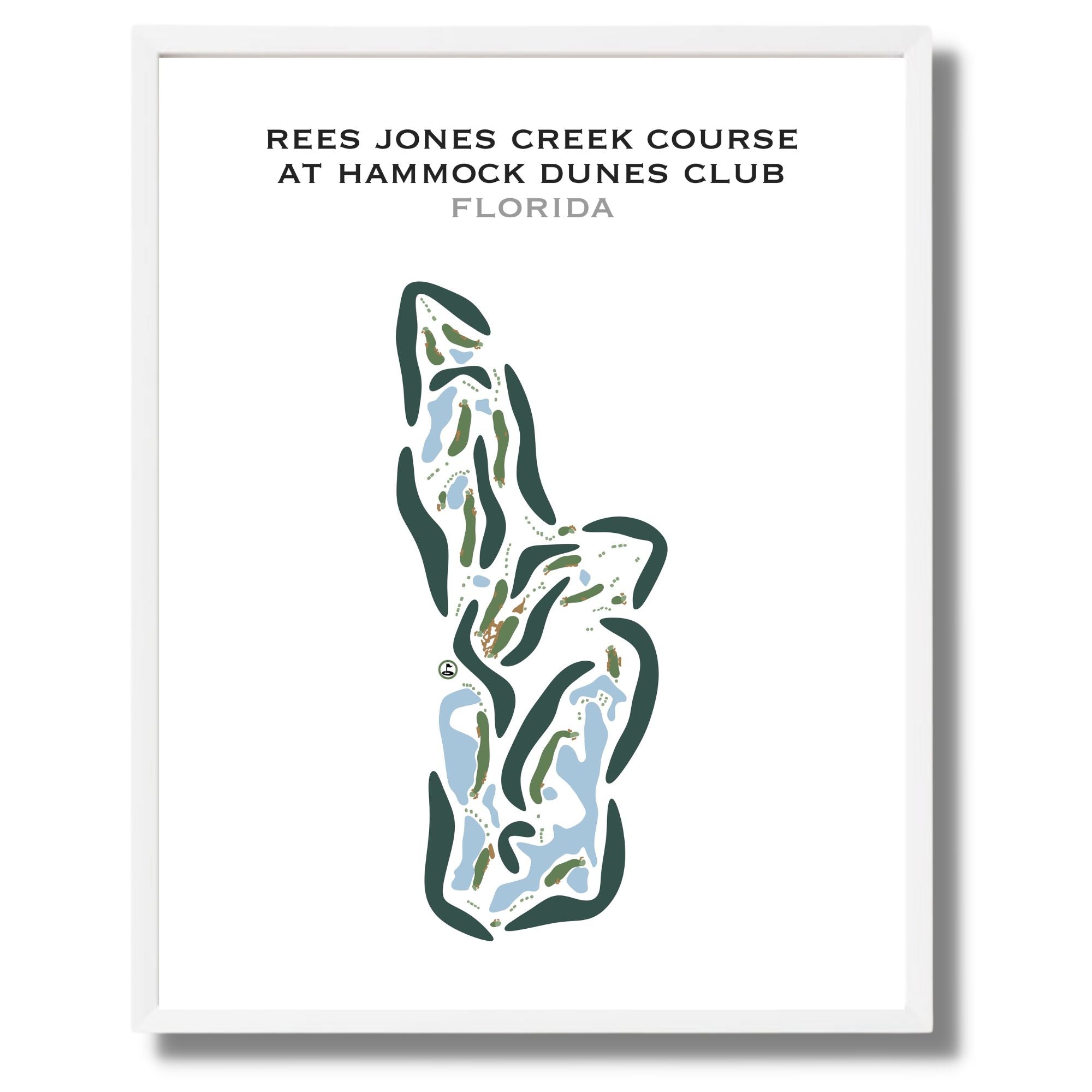 Rees Jones Creek Course at Hammock Dunes Club, Florida - Printed Golf Courses