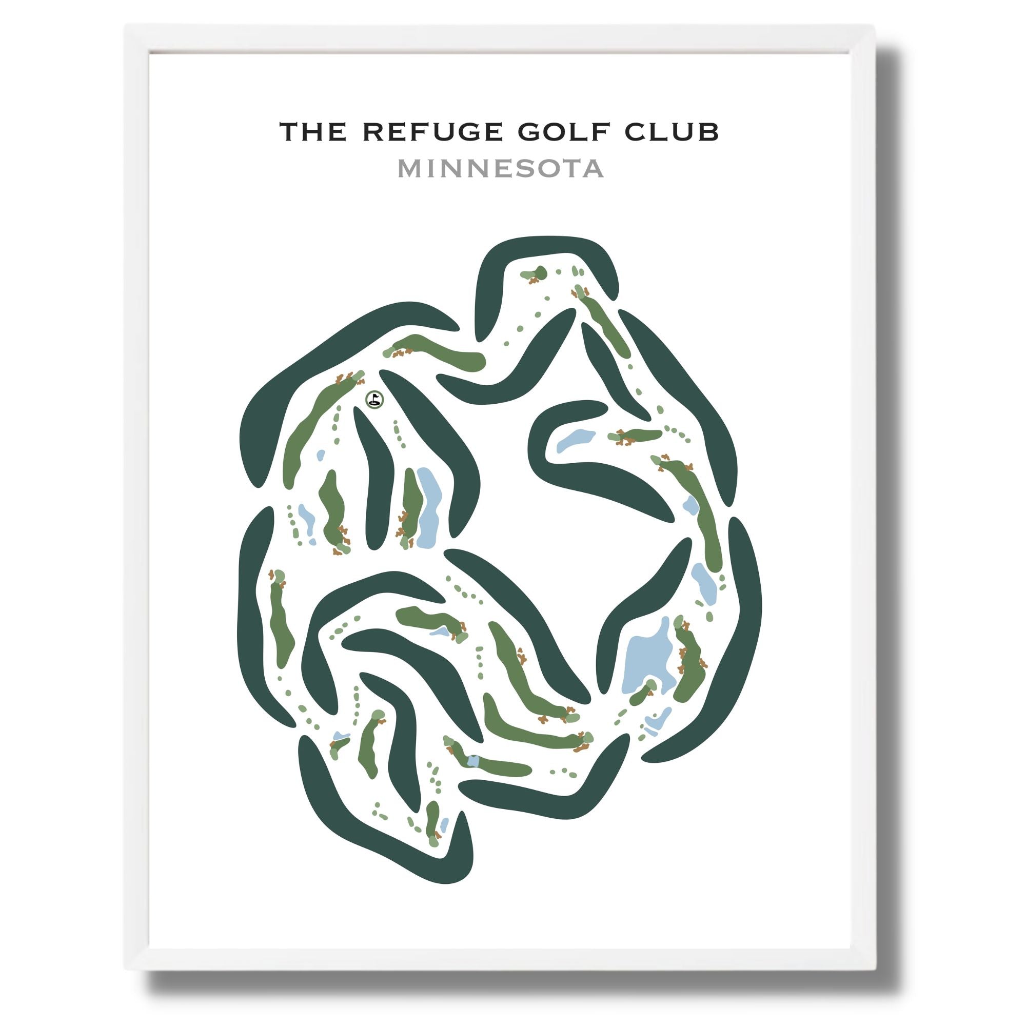 Refuge Golf Course, Minnesota - Printed Golf Courses