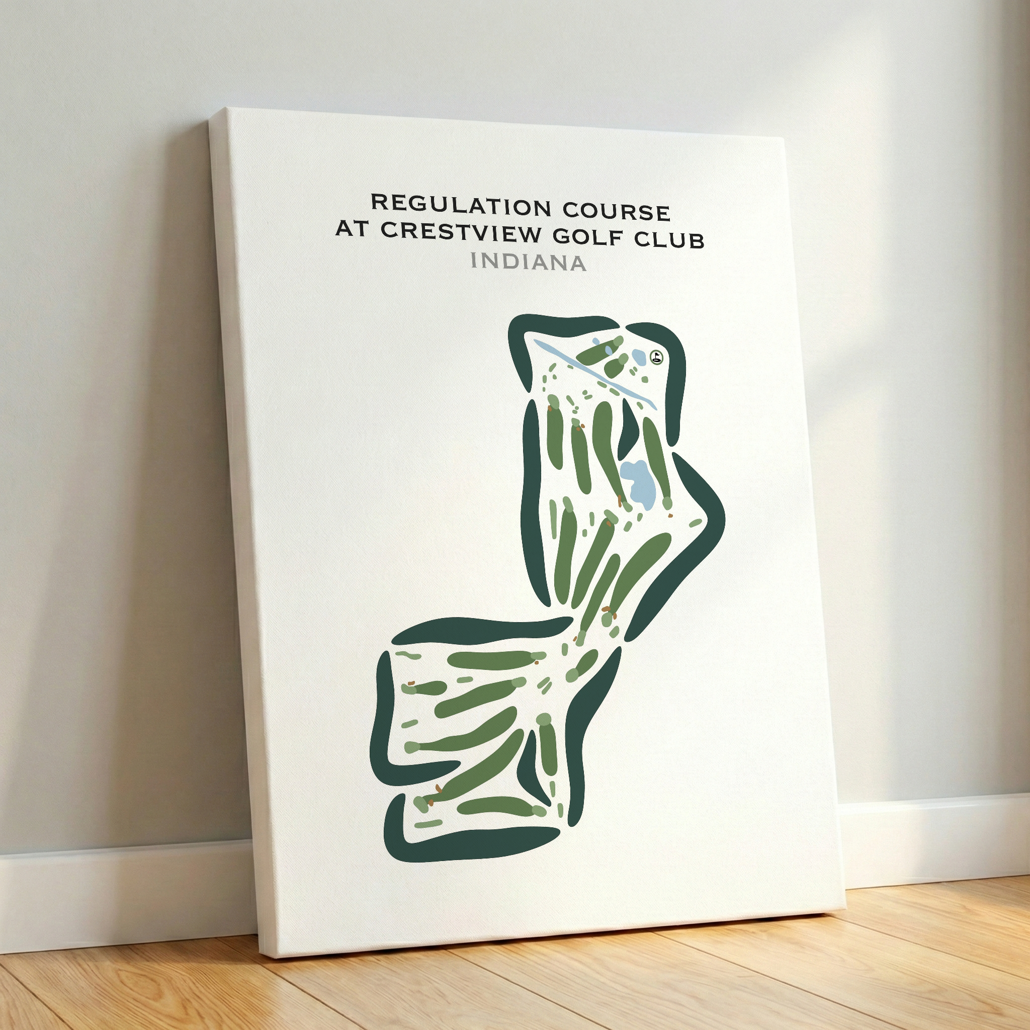 Regulation Course at Crestview Golf Club, Indiana - Printed Golf Courses