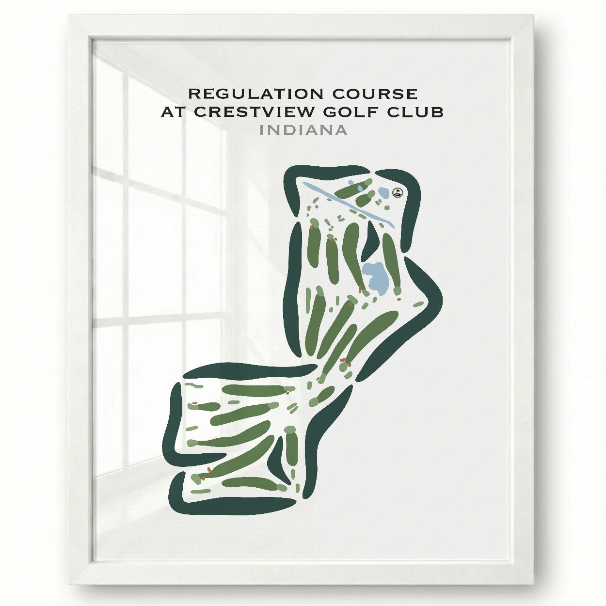Regulation Course at Crestview Golf Club, Indiana - Printed Golf Courses