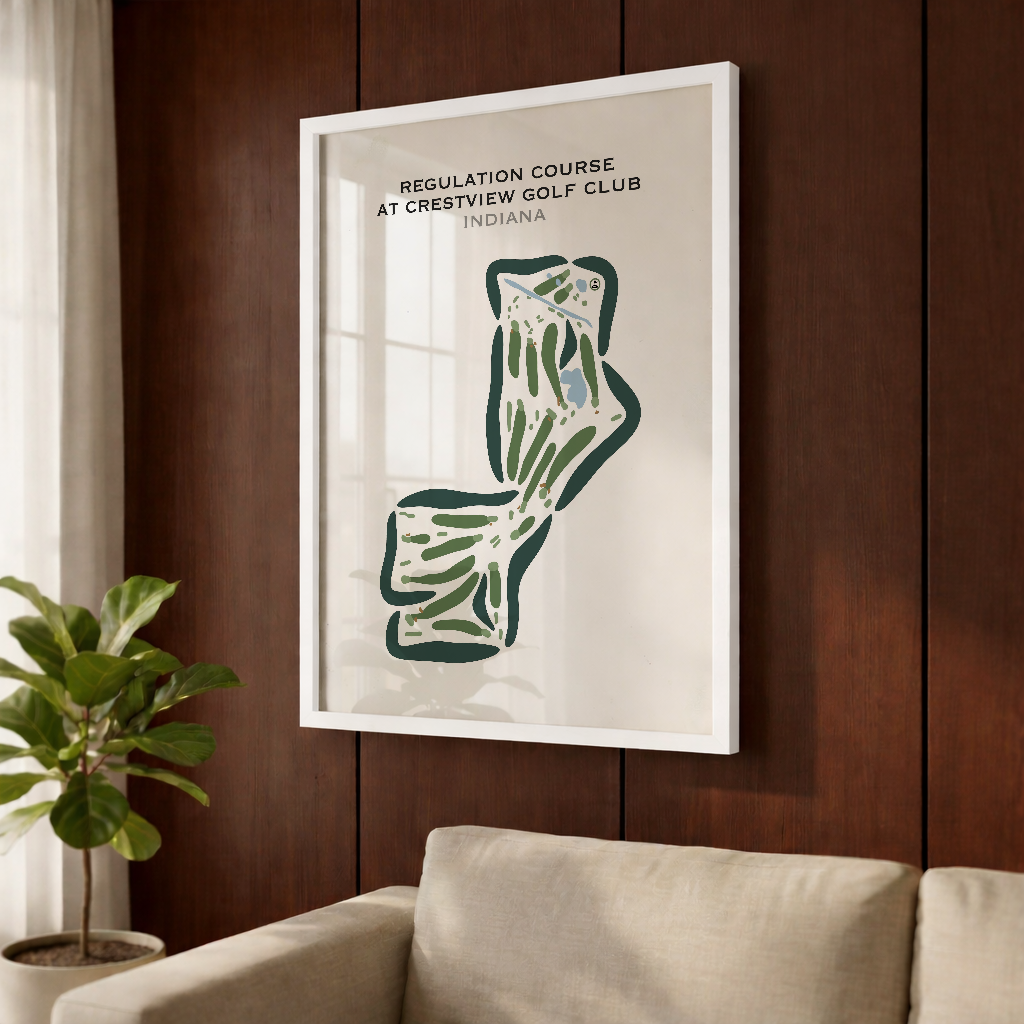 Regulation Course at Crestview Golf Club, Indiana - Printed Golf Courses
