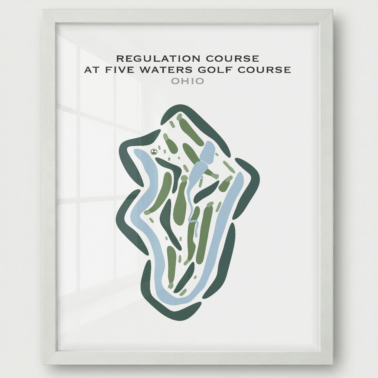 Regulation Course at Five Waters Golf Course, Ohio - Printed Golf Courses