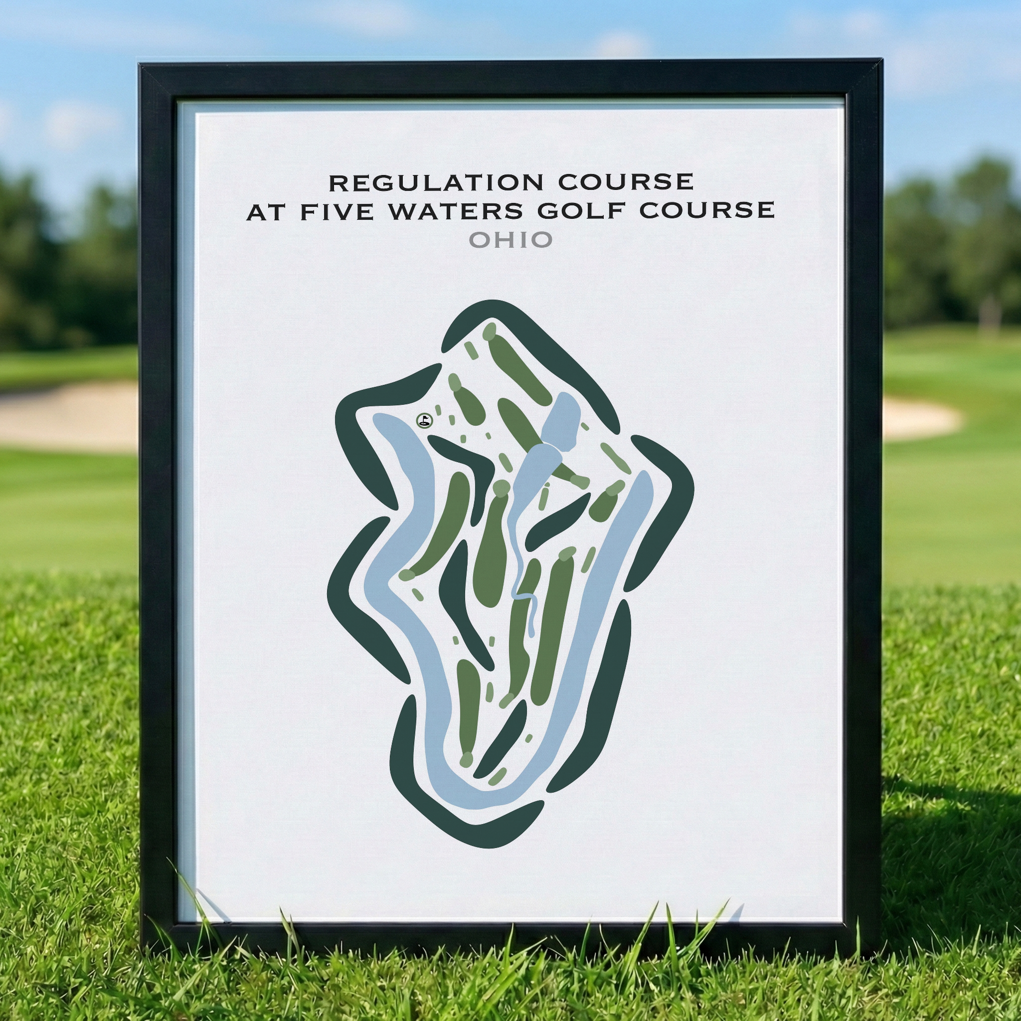 Regulation Course at Five Waters Golf Course, Ohio - Printed Golf Courses