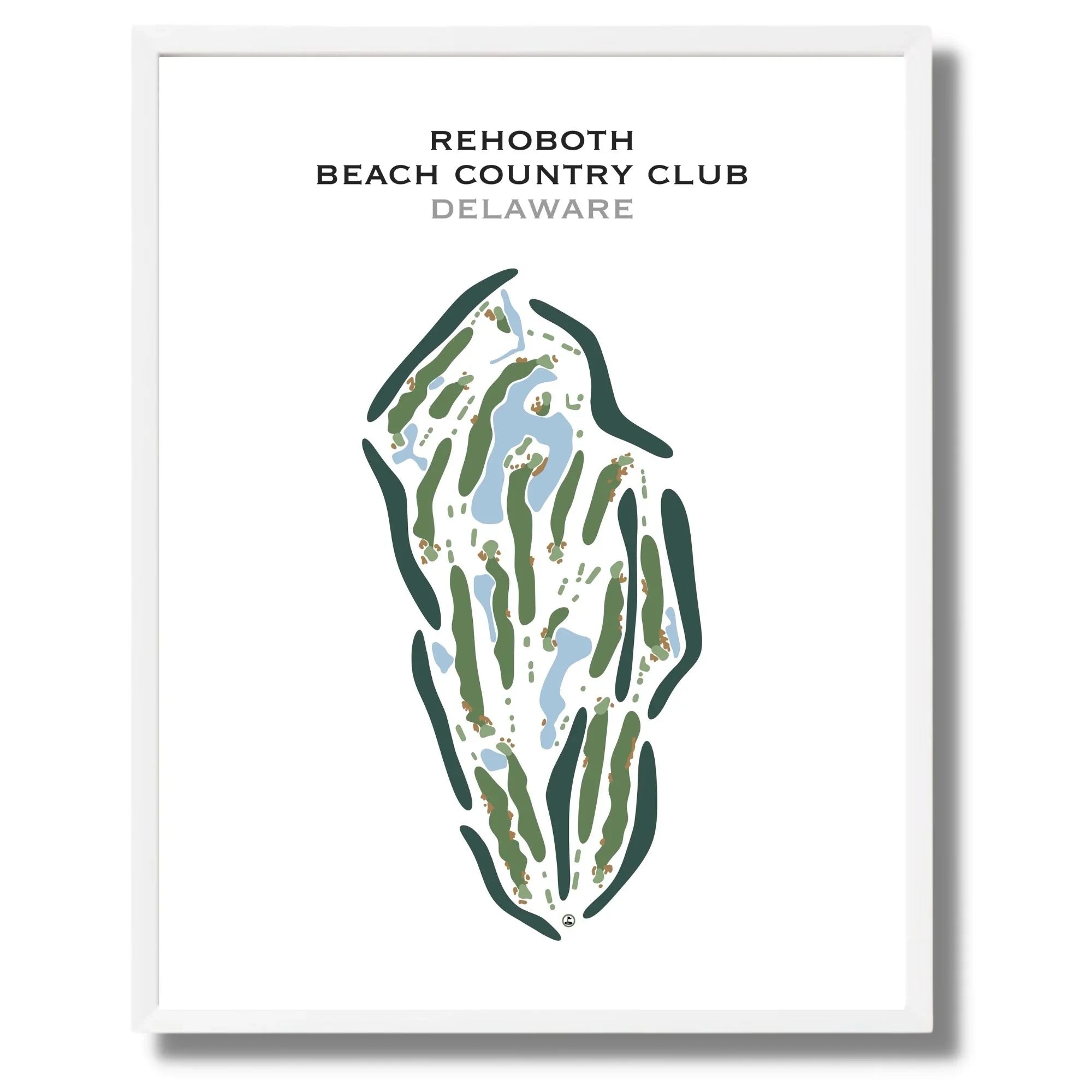 Rehoboth Beach Country Club, Delaware - Printed Golf Course
