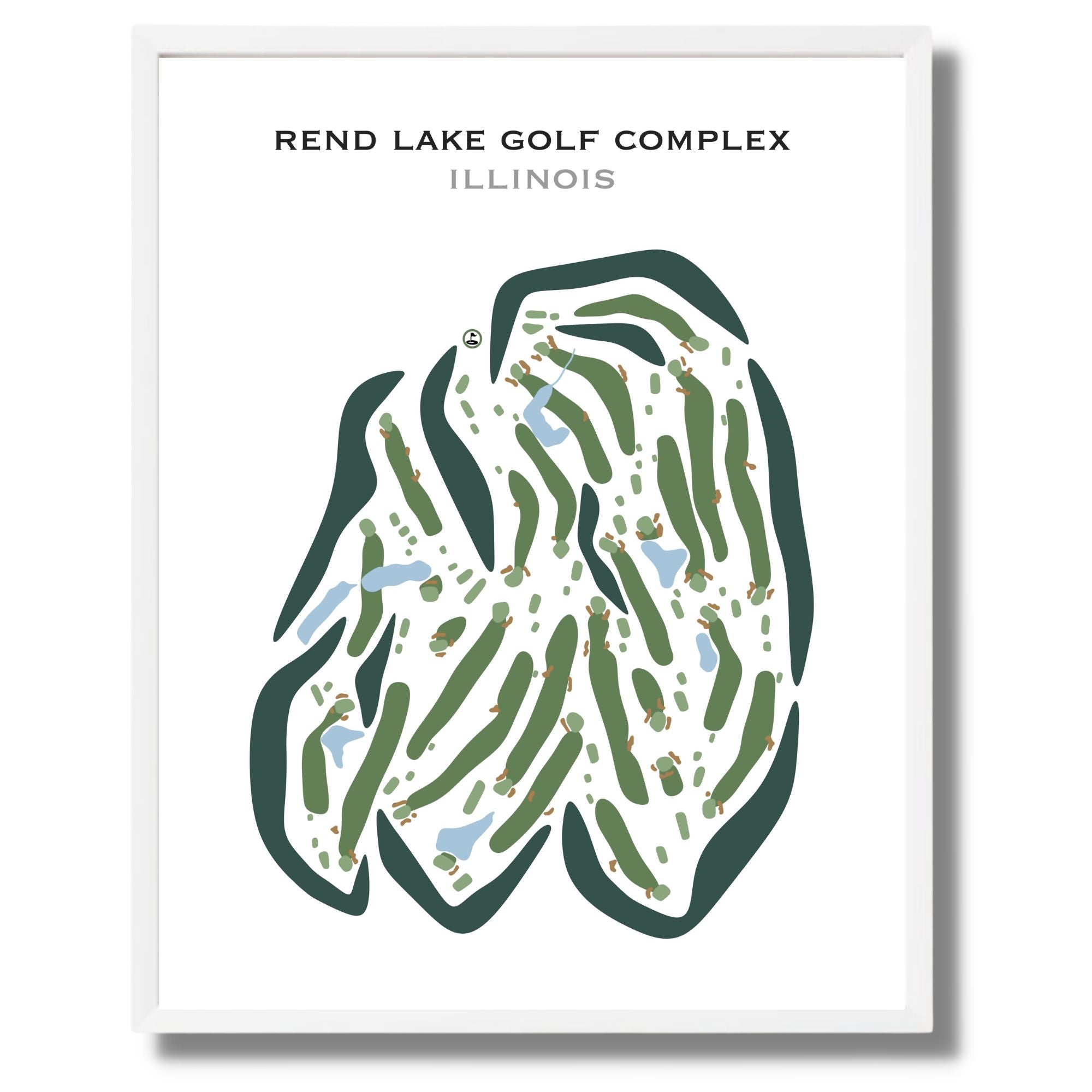 Rend Lake Golf Complex, Illinois - Printed Golf Courses