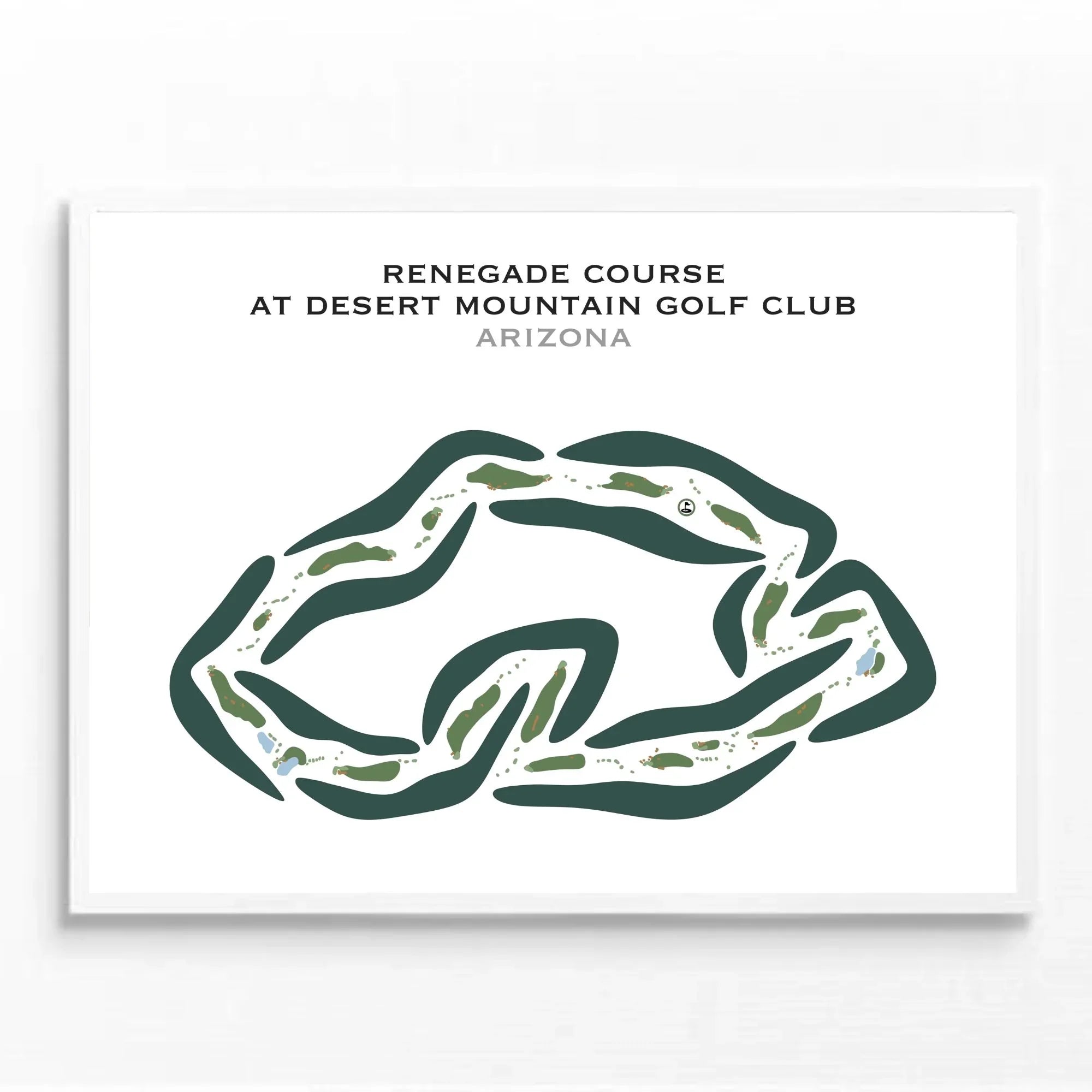 Renegade Course at Desert Mountain Golf Club, Arizona - Printed Golf Courses