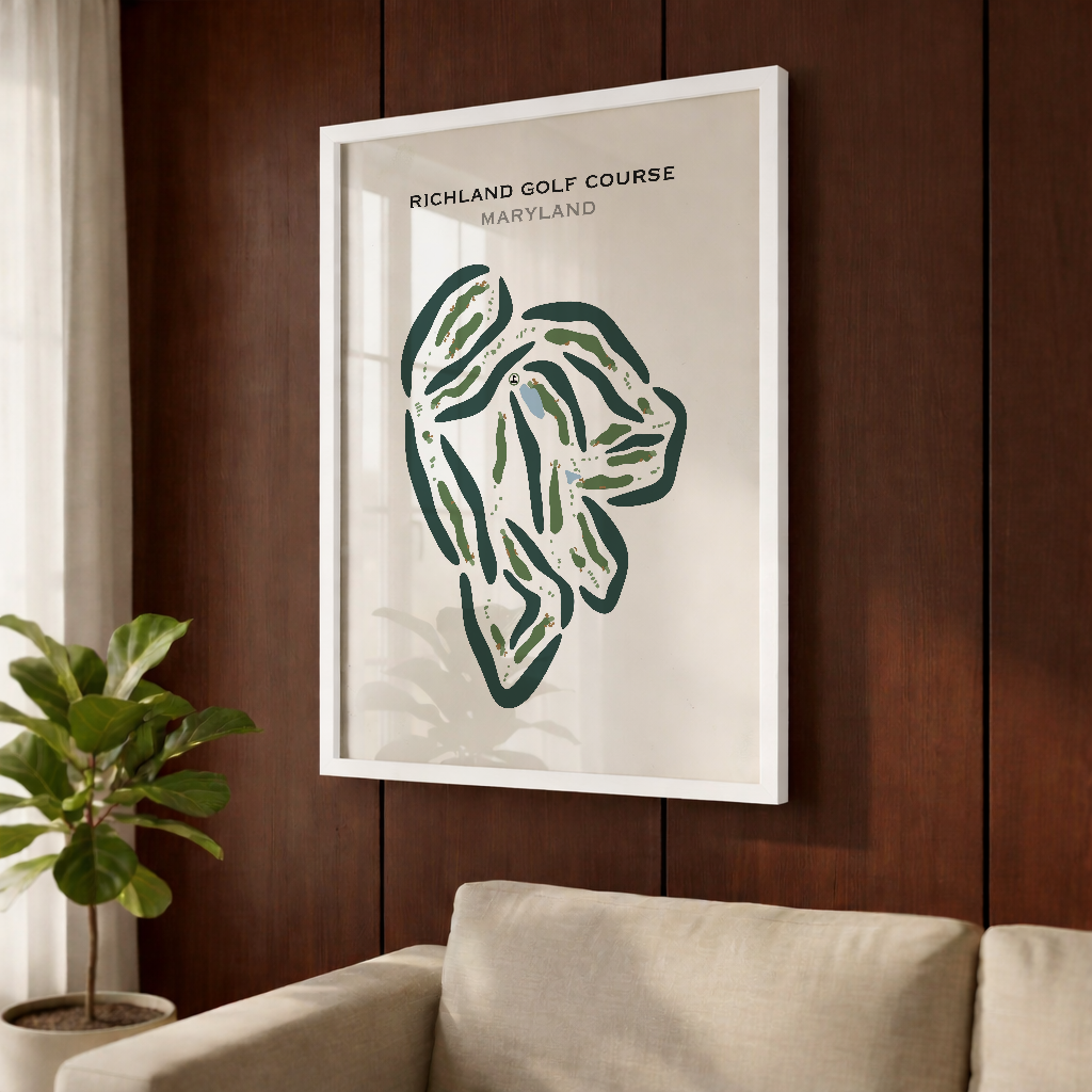 Richland Golf Course, Maryland - Printed Golf Courses