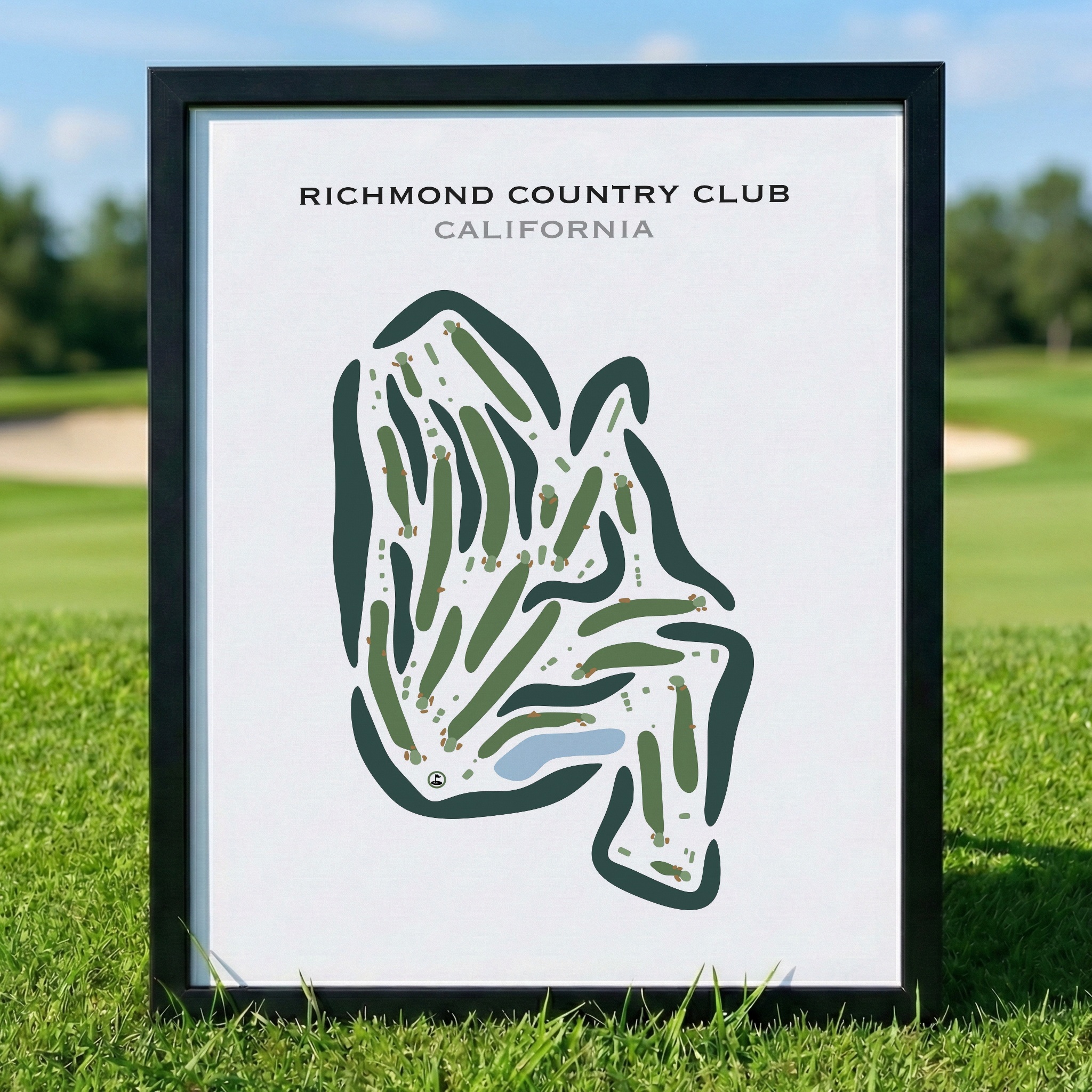 Richmond Country Club, California - Printed Golf Course