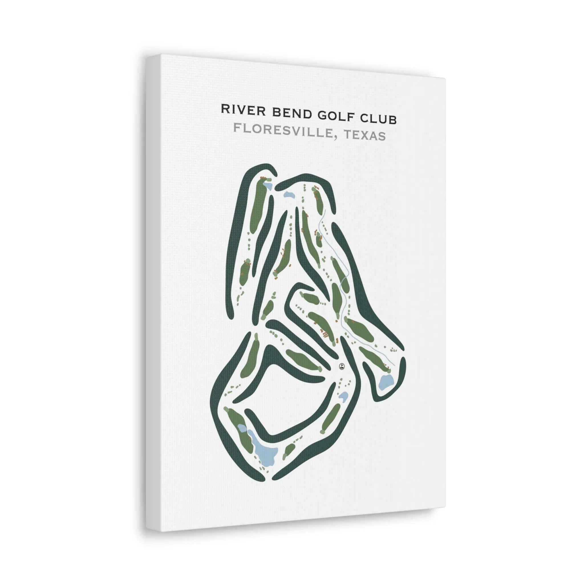 River Bend Golf Club, Floresville, Texas - Printed Golf Courses