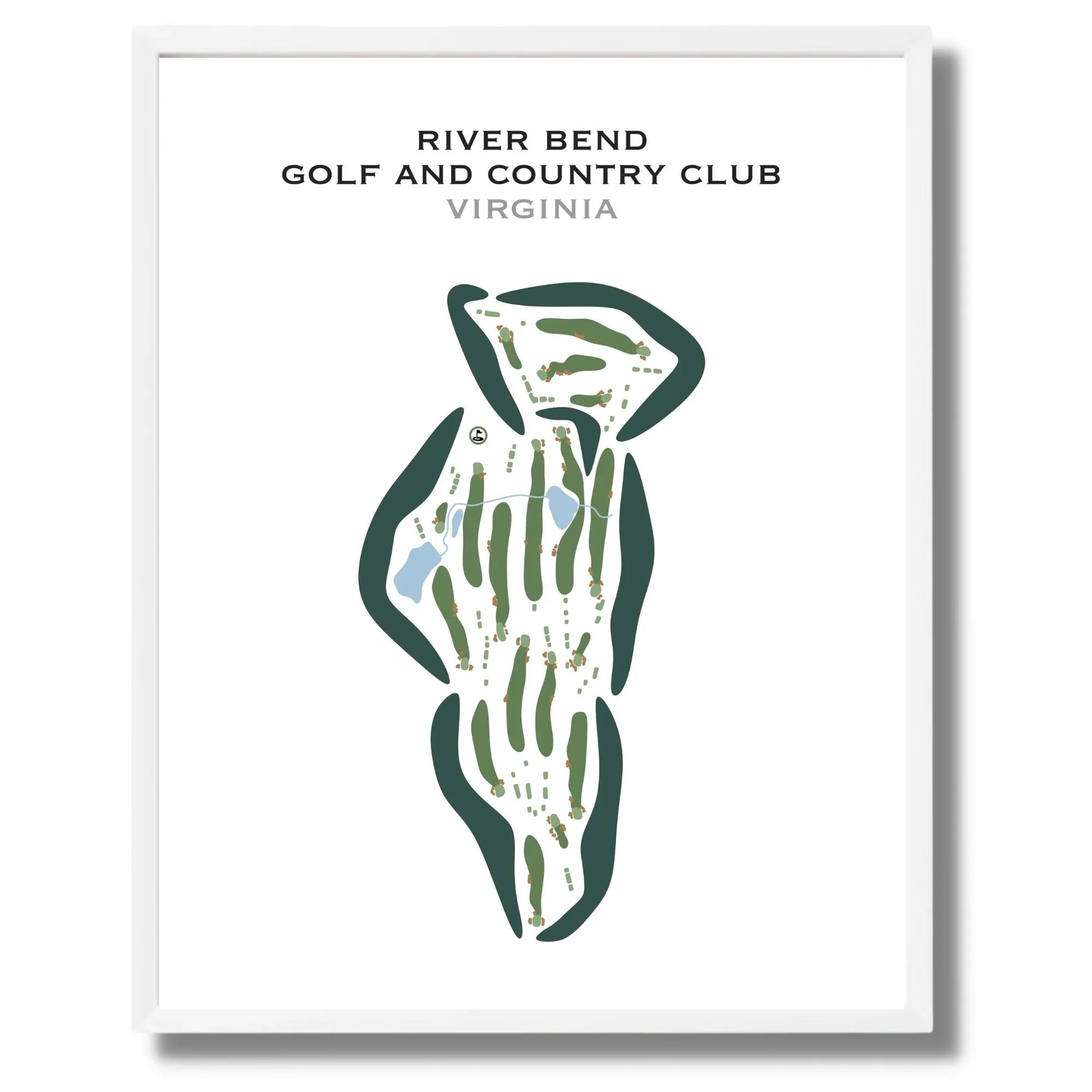 River Bend Golf & Country Club, Virginia - Printed Golf Course