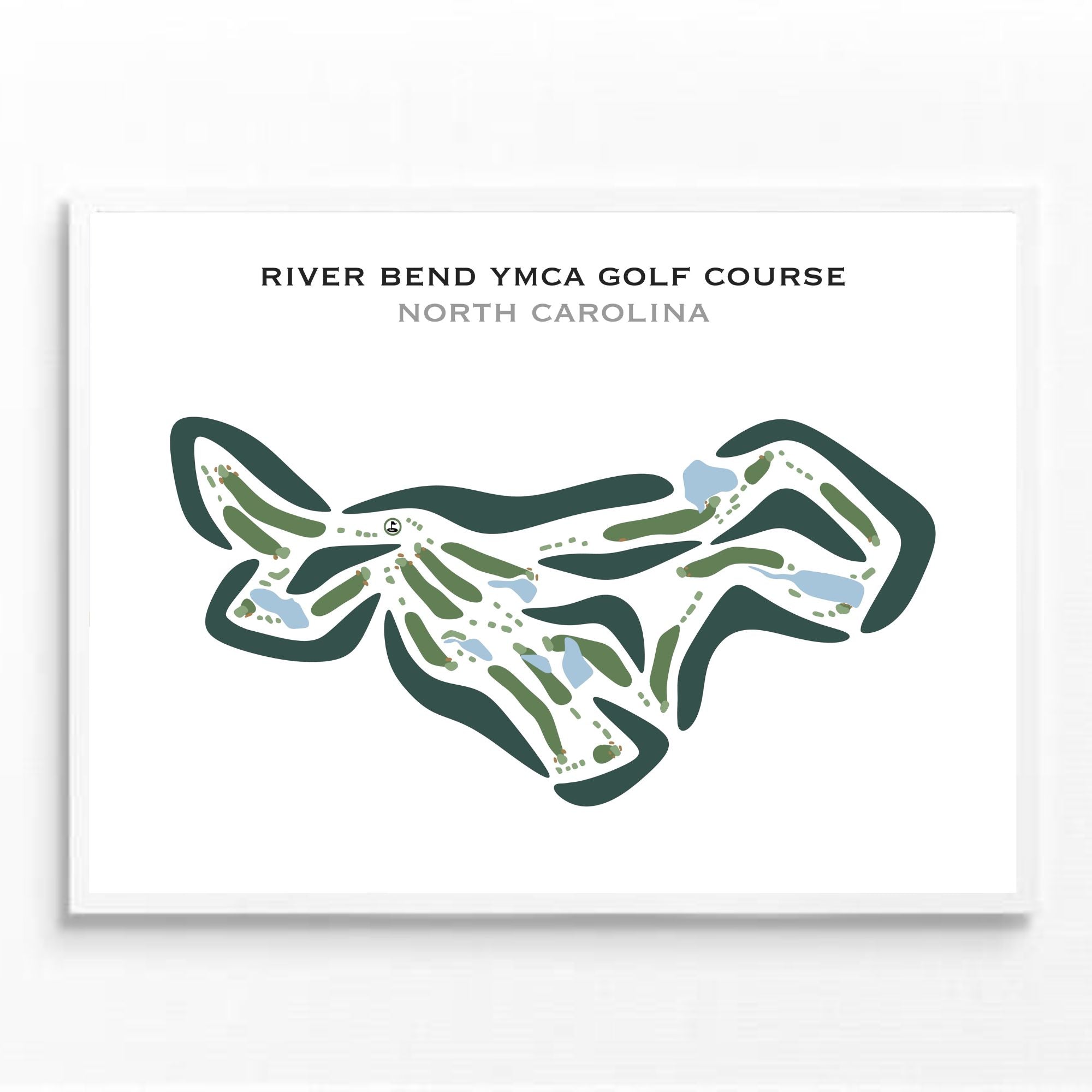 River Bend YMCA Golf Course, North Carolina - Printed Golf Courses