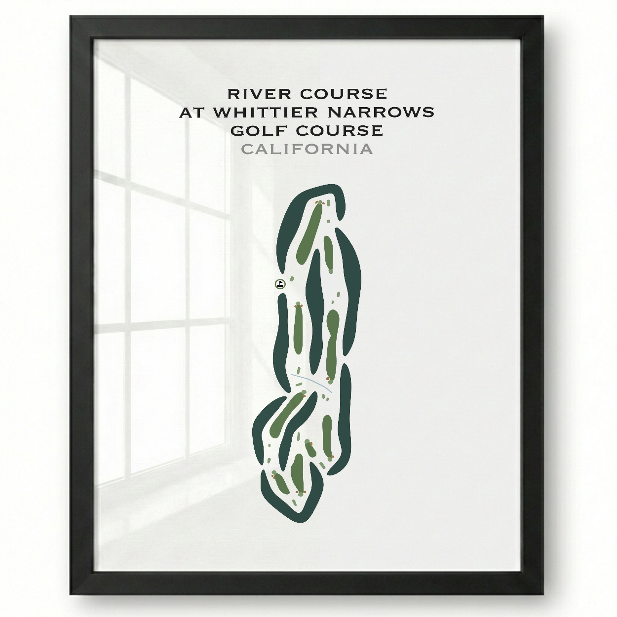River Course at Whittier Narrows Golf Course, California - Printed Golf Courses