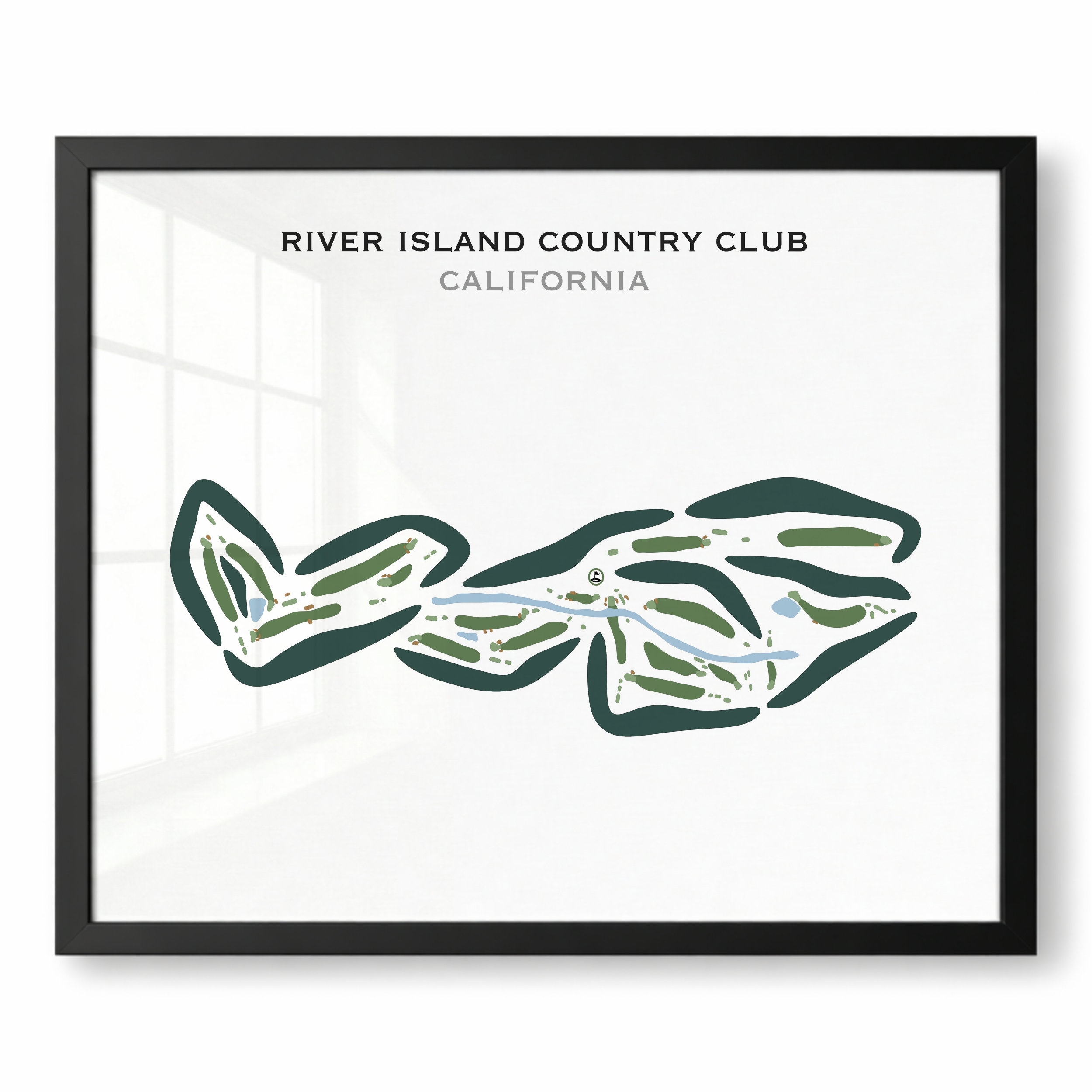 River Island Country Club, California - Printed Golf Courses