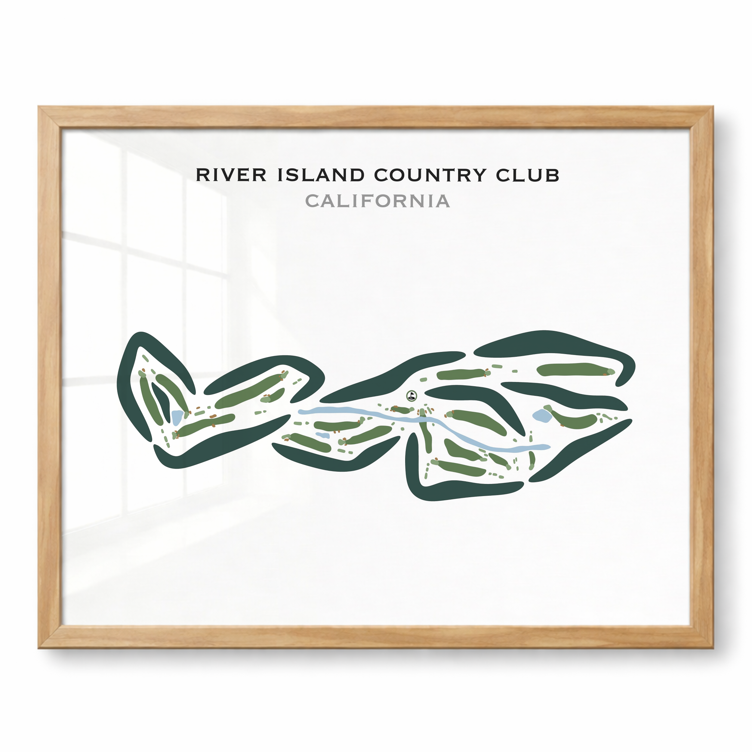 River Island Country Club, California - Printed Golf Courses