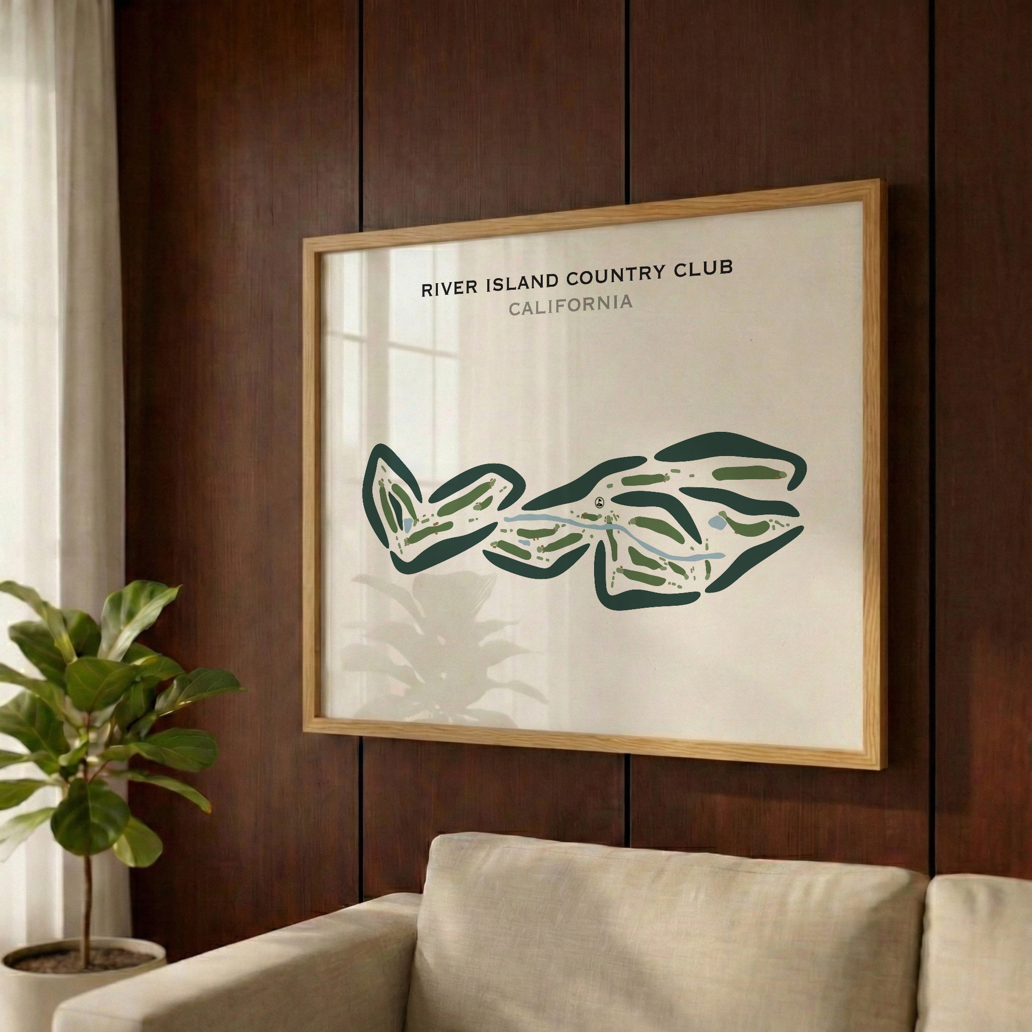 River Island Country Club, California - Printed Golf Courses