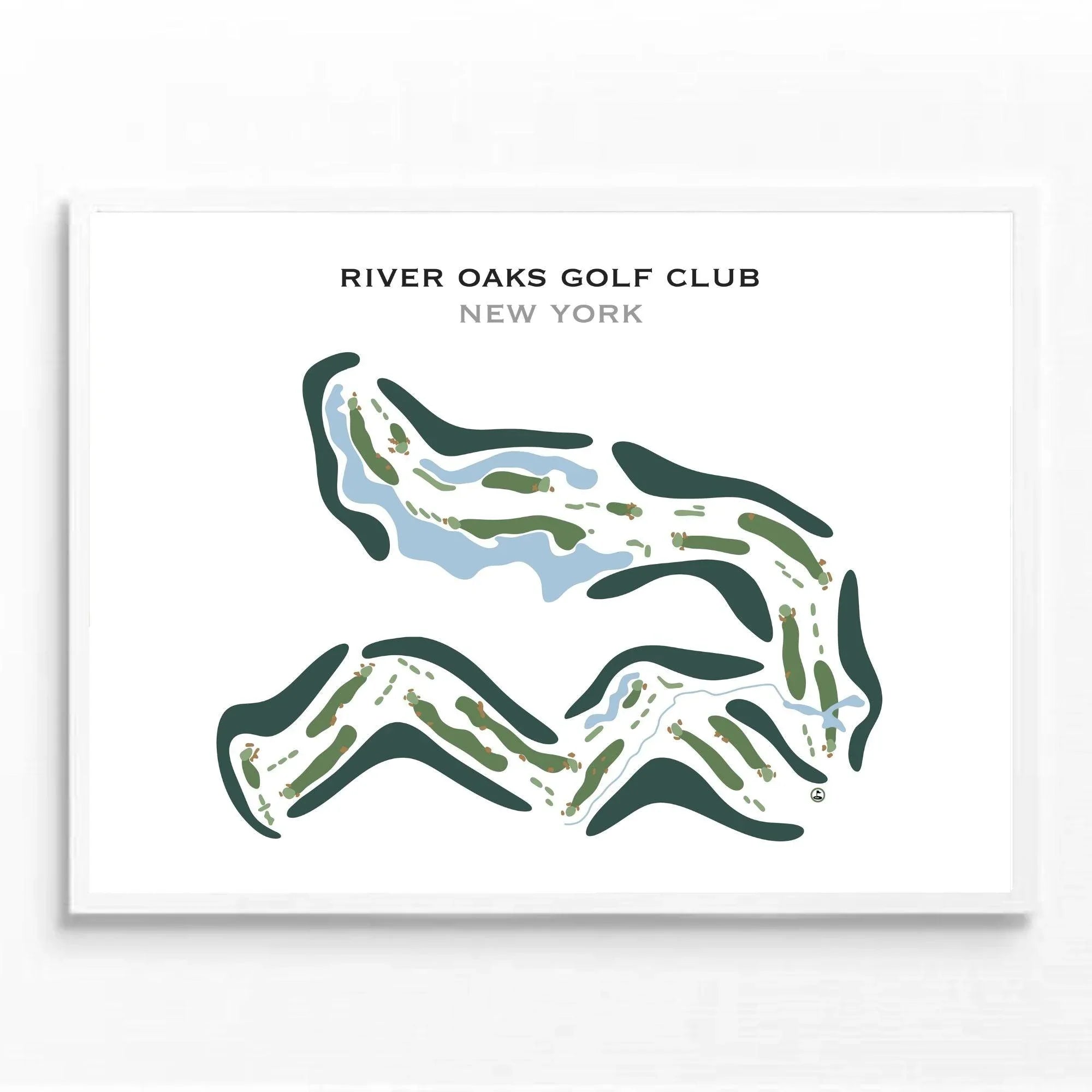 River Oaks Golf Club, New York - Printed Golf Course