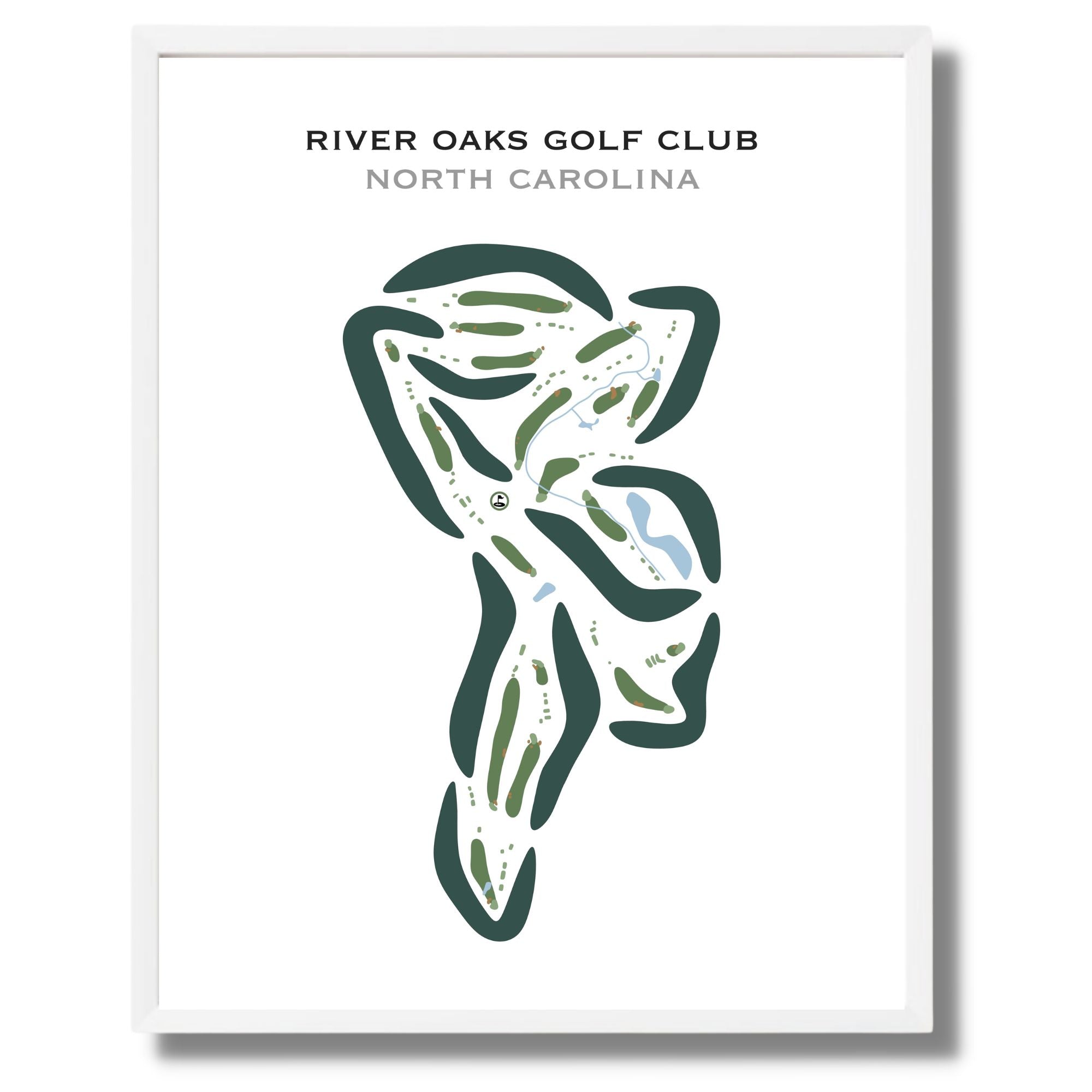 River Oaks Golf Club, North Carolina - Printed Golf Courses