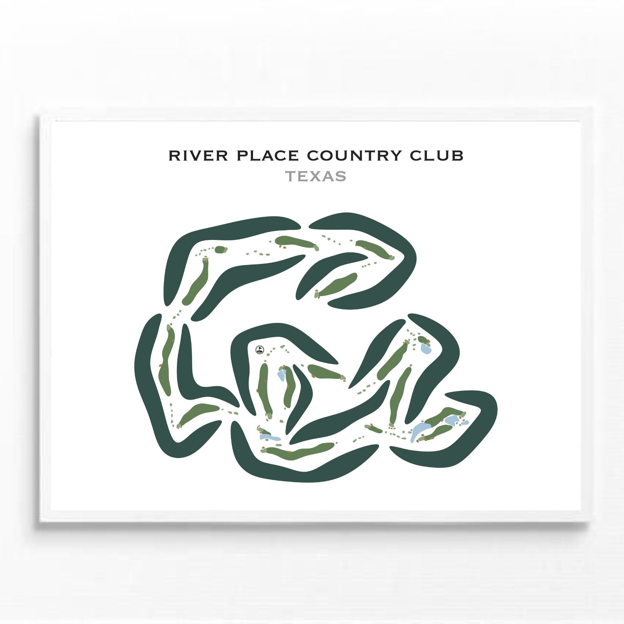 River Place Country Club, Texas - Printed Golf Courses