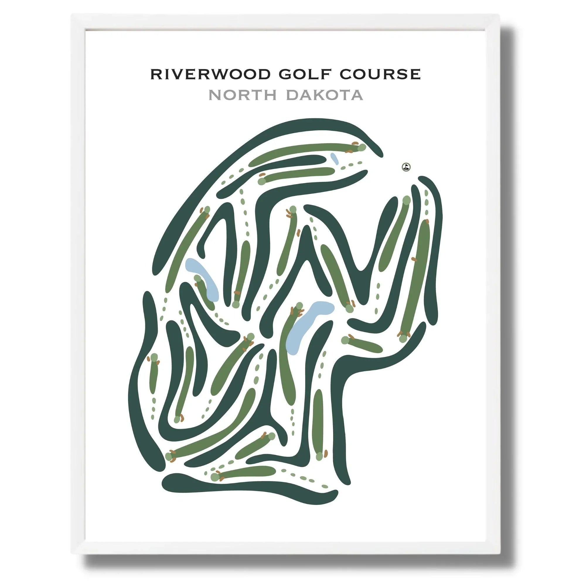 Riverwood Golf Course, North Dakota - Printed Golf Courses