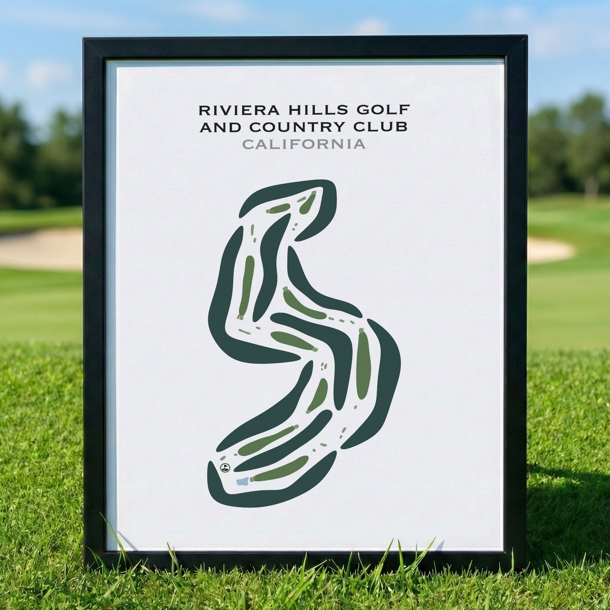 Riviera Hills Golf and Country Club, California - Printed Golf Courses