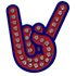 Rock On Hand Gesture Crystal Ball Marker &amp; Hat Clip by ReadyGOLF