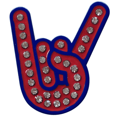 Rock On Hand Gesture Crystal Ball Marker &amp; Hat Clip by ReadyGOLF