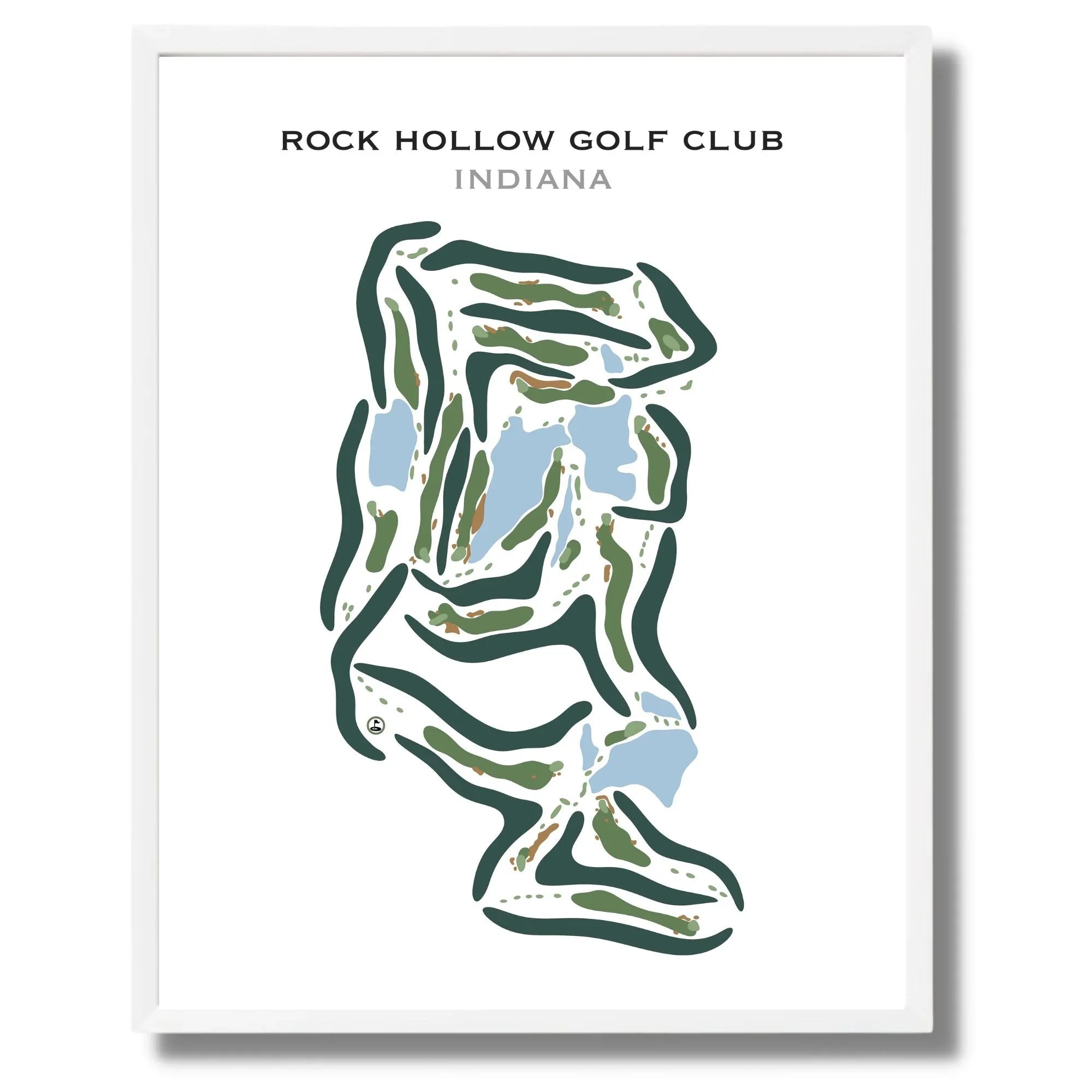 Rock Hollow Golf Club, Indiana - Printed Golf Courses