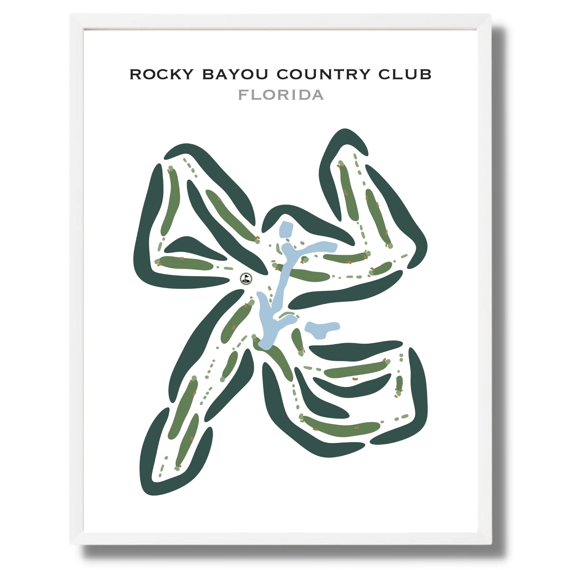 Rocky Bayou Country Club‎, Florida - Printed Golf Courses