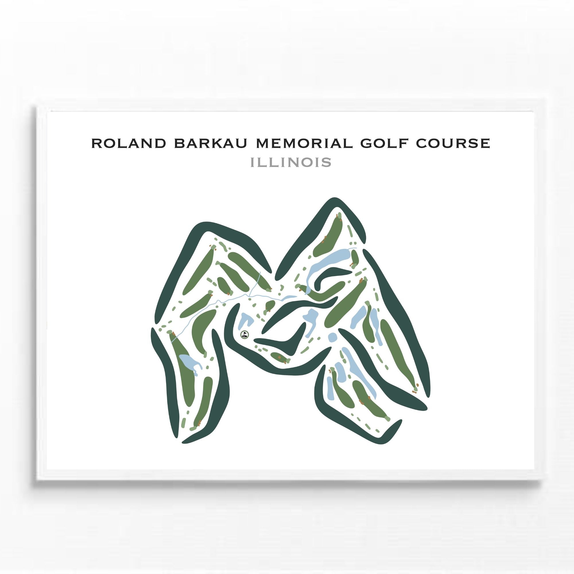 Roland Barkau Memorial Golf Course, Illinois - Printed Golf Courses